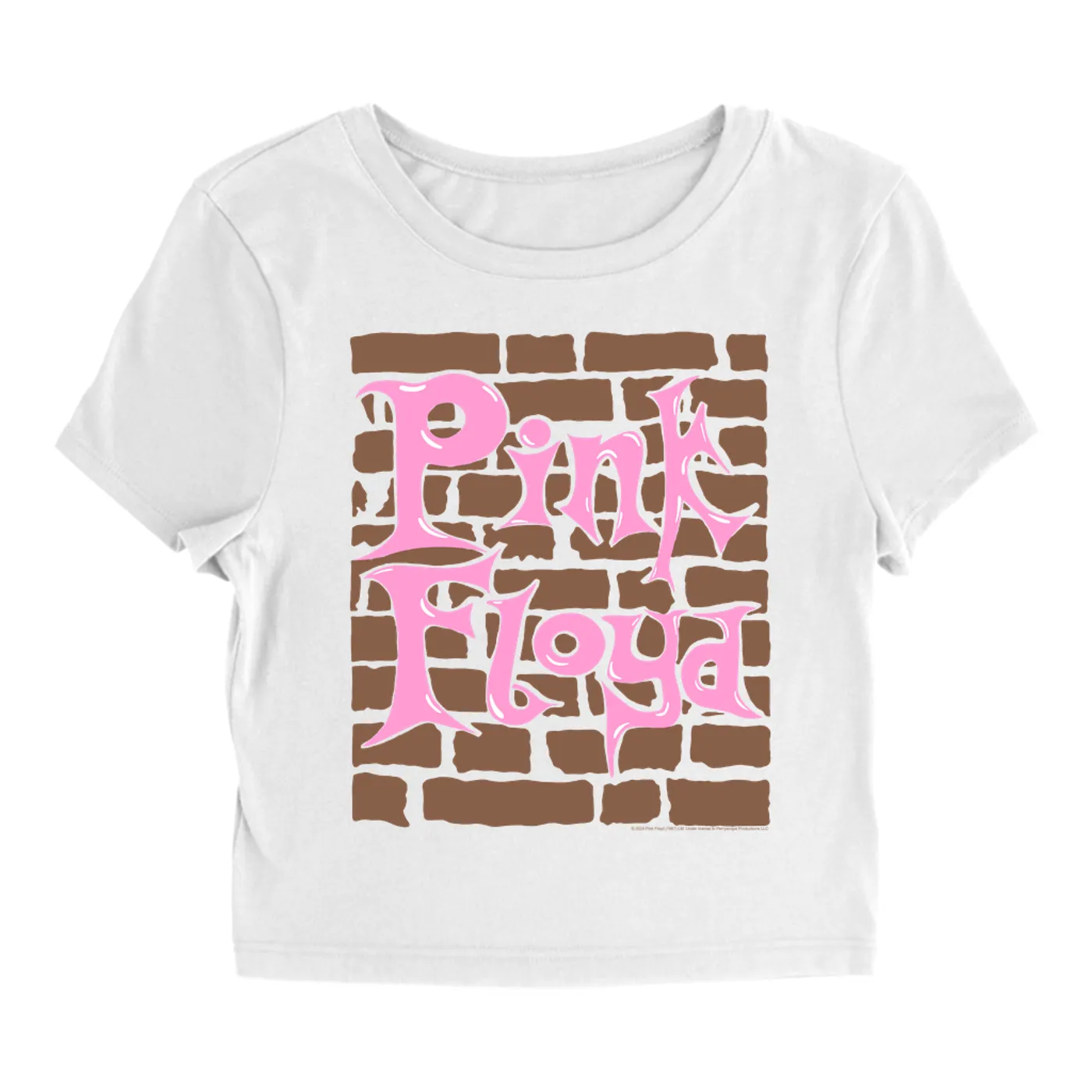 Pink Floyd Women's T-Shirt | Retro The Wall Pink Floyd Baby Tee