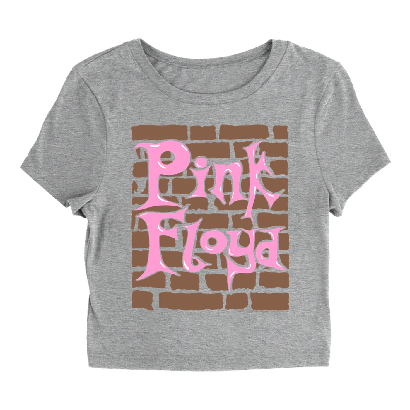 Pink Floyd Women's T-Shirt | Retro The Wall Pink Floyd Baby Tee