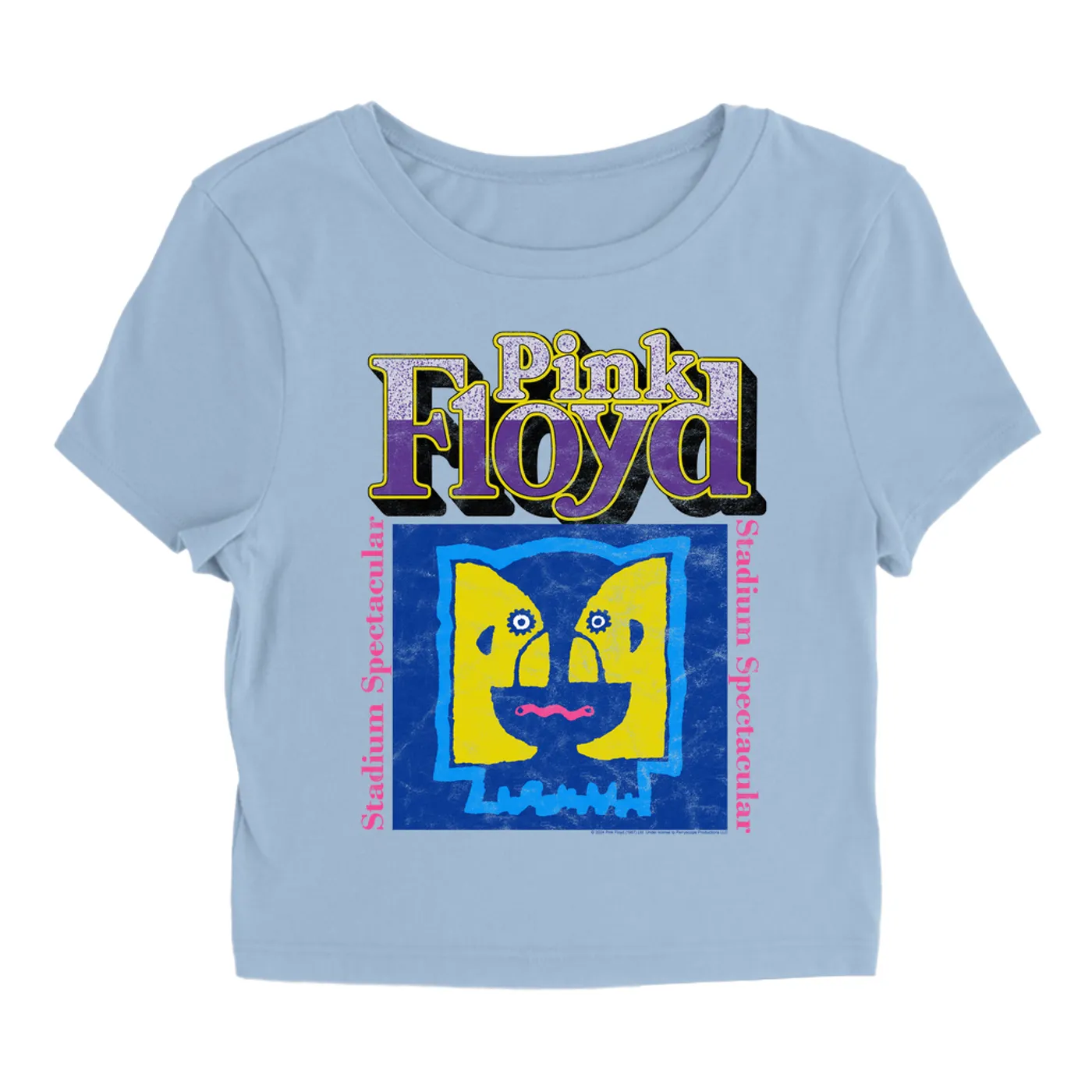 Pink Floyd Women's T-Shirt | Division Bell Stadium Spectacular Pink Floyd Baby Tee