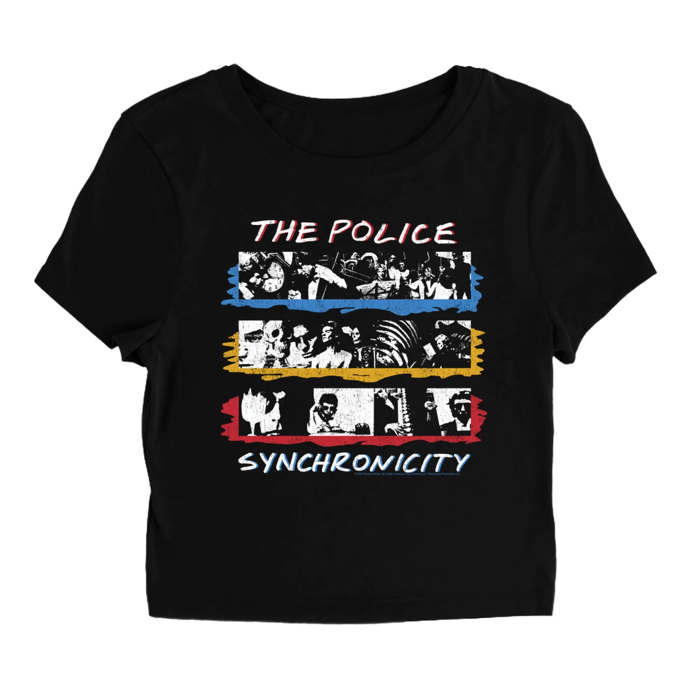 The Police Women's T-Shirt | 1983 Synchronicity Album Design The Police Baby Tee