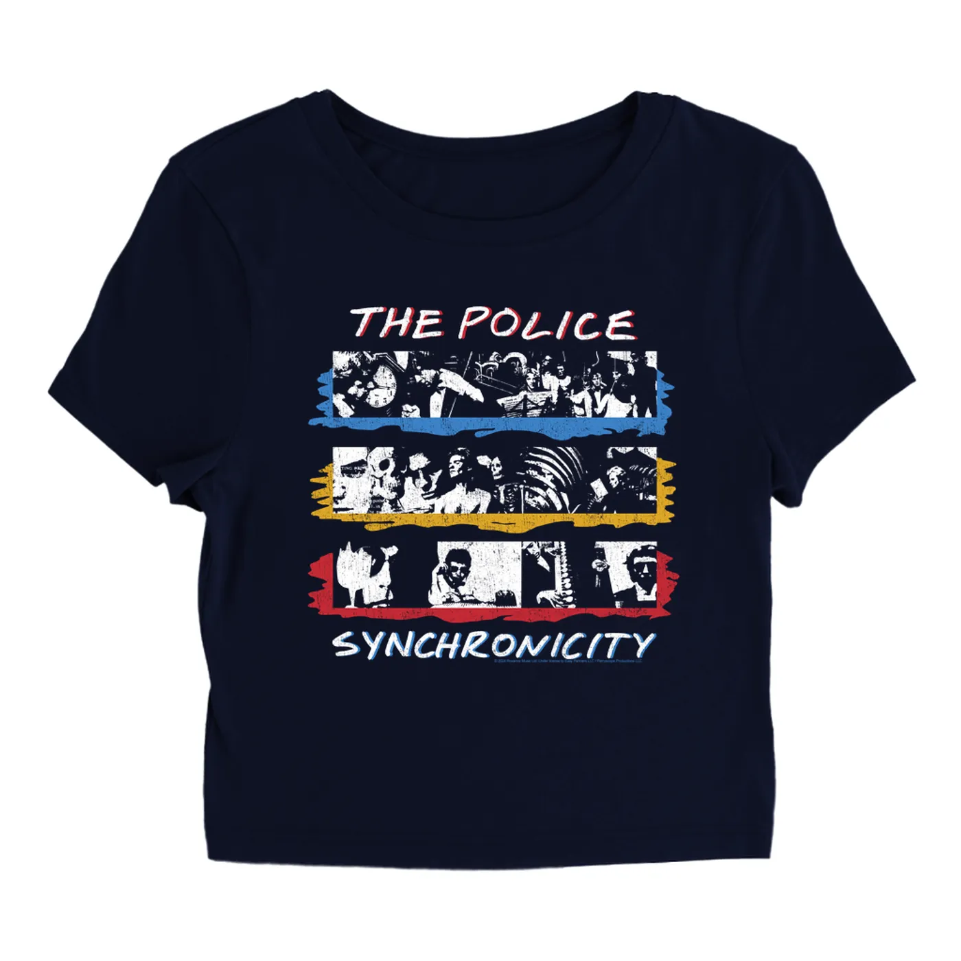 The Police Women's T-Shirt | 1983 Synchronicity Album Design The Police Baby Tee
