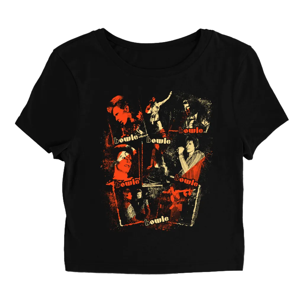 Women's T-Shirt | Ziggy Stardust Photo Collage Distressed (Equineop Exclusive) Baby Tee