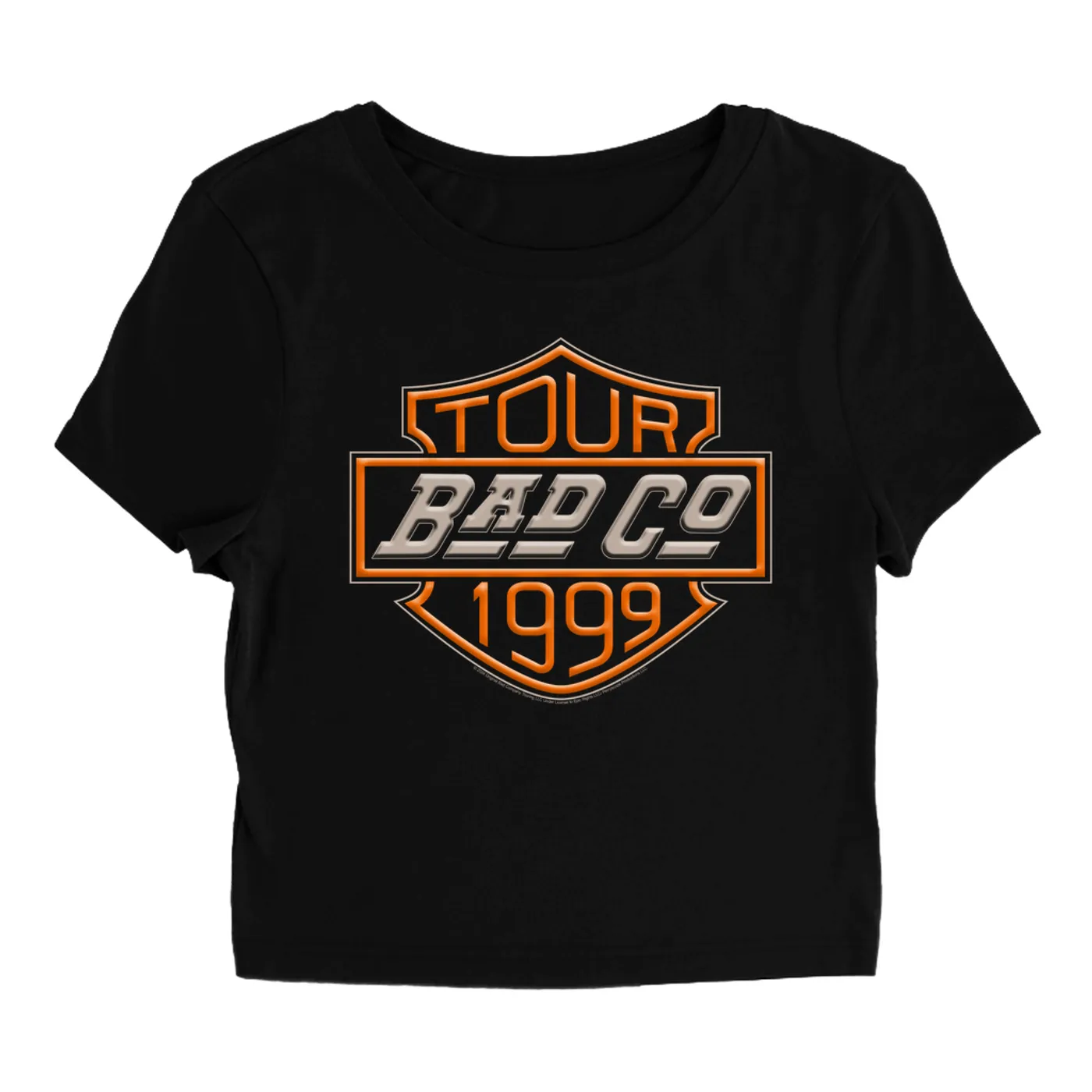 Bad Company Women's T-Shirt | 1999 Concert Tour Bad Company Baby Tee