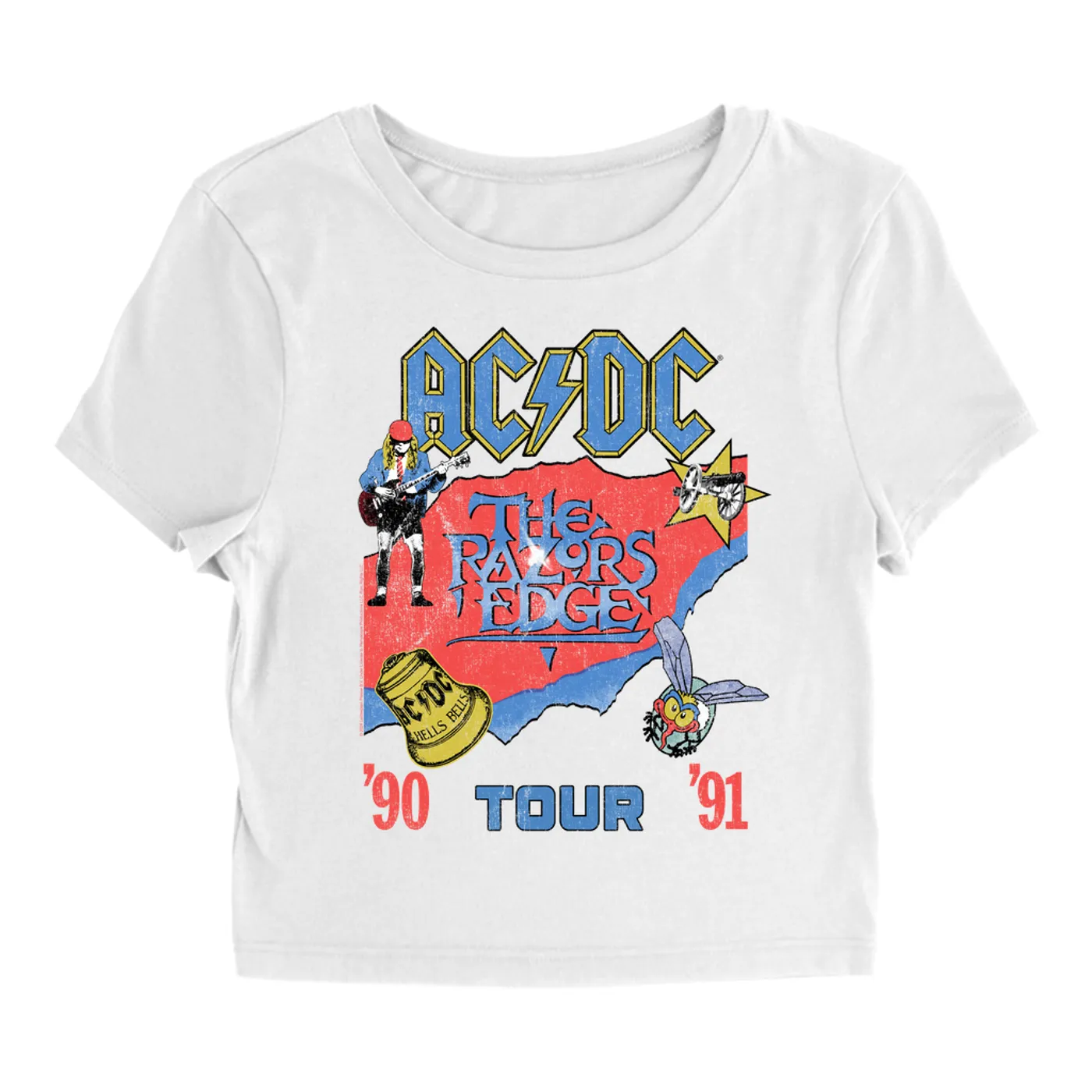 AC/DC Women's T-Shirt | The Razors Edge Tour 90-91 ACDC Baby Tee