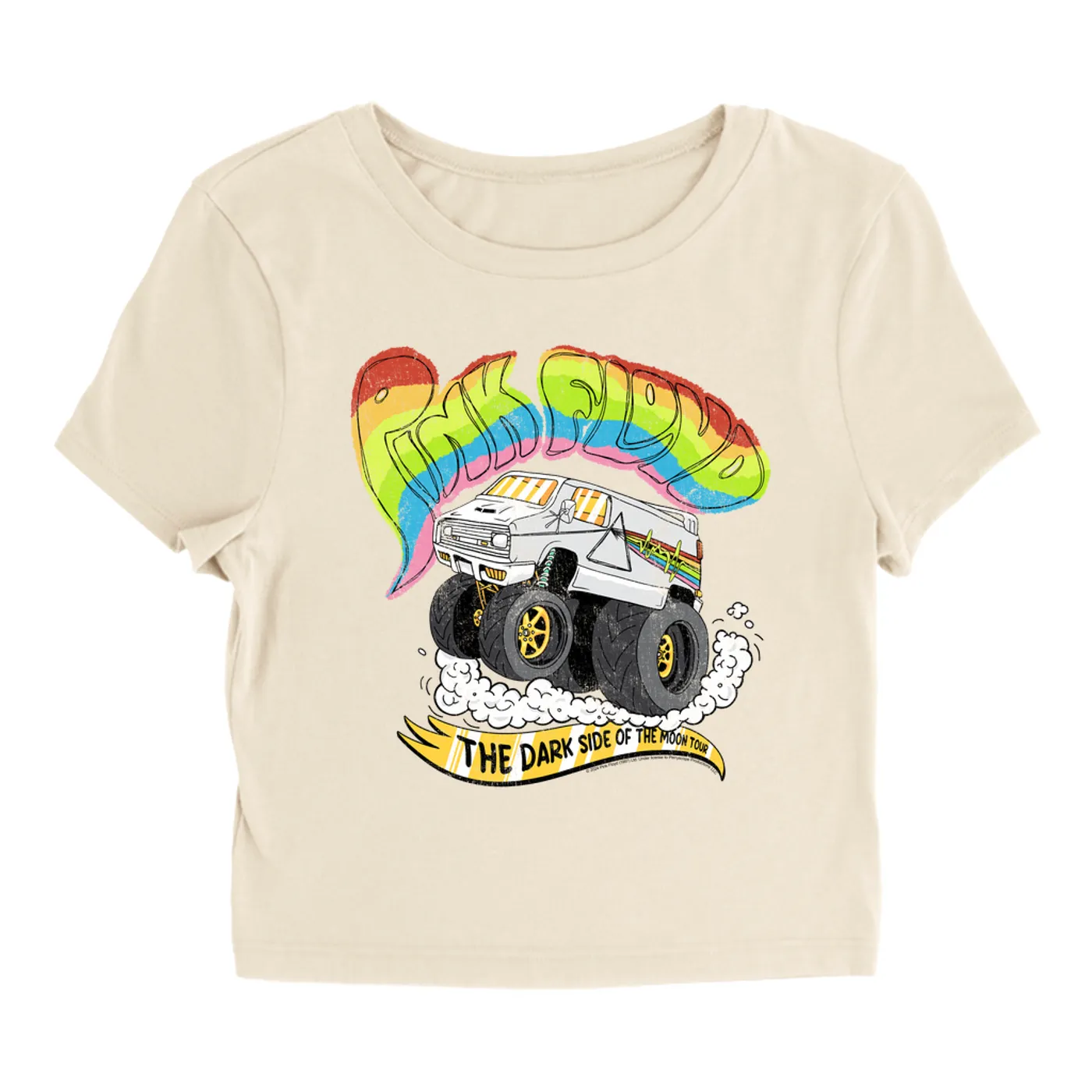Pink Floyd Women's T-Shirt | Dark Side Of The Moon Tour Road Trip (Merchbar Exclusive) Pink Floyd Baby Tee