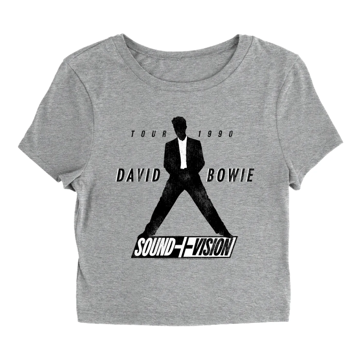 David Bowie Women's T-Shirt | 1990 Sound + Vision Tour Logo Image David Bowie Baby Tee