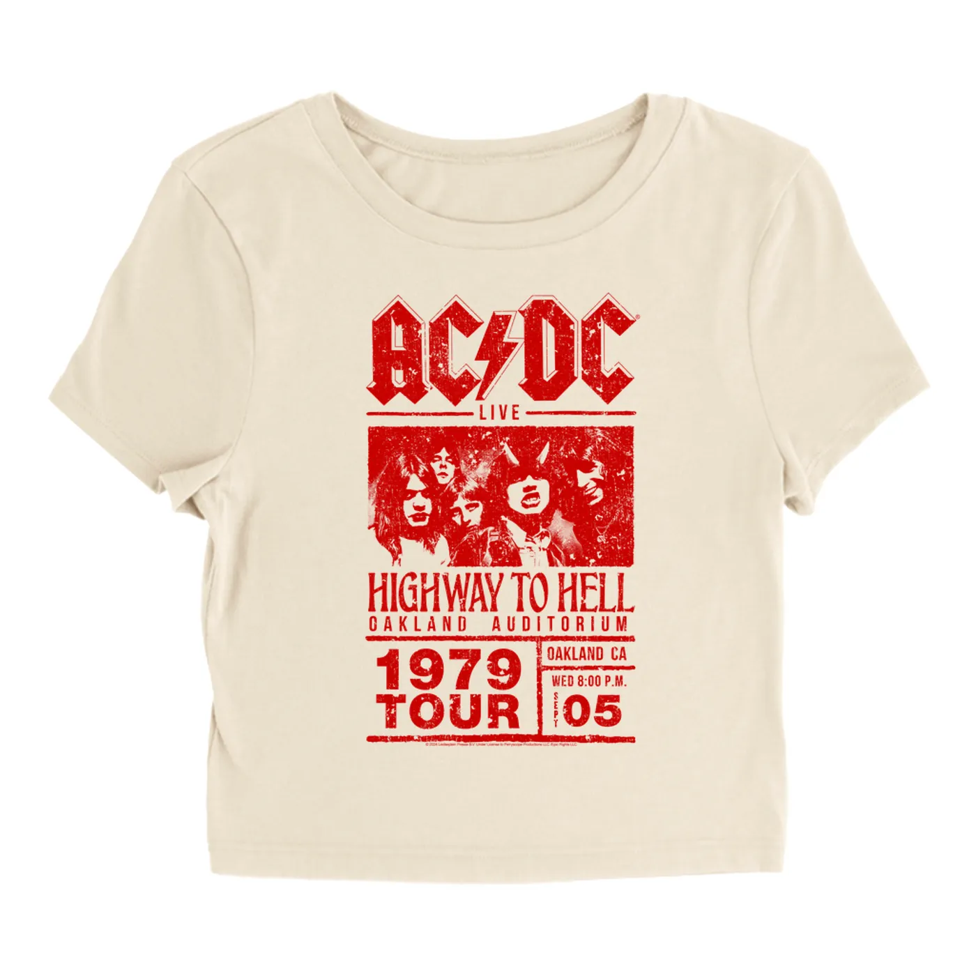 AC/DC Women's T-Shirt | Highway To Hell Oakland Concert ACDC Baby Tee