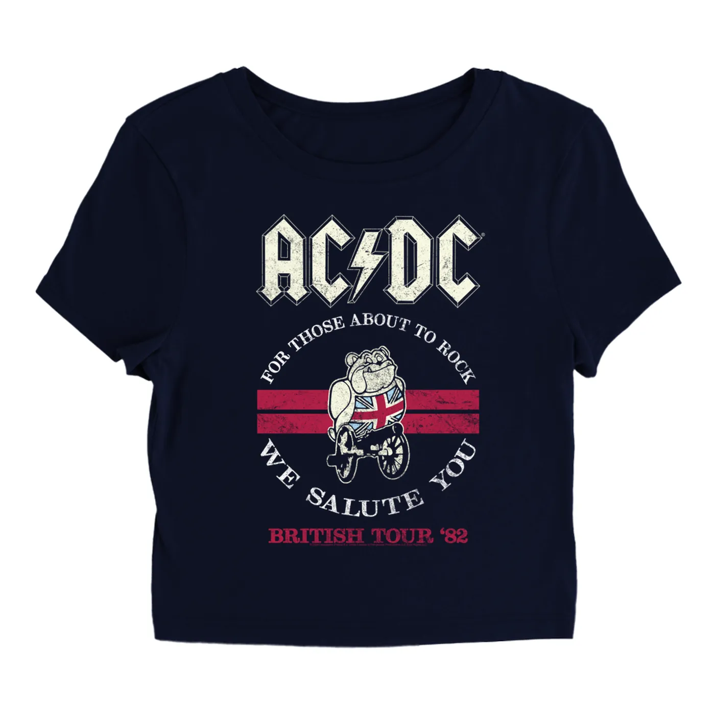 AC/DC Women's T-Shirt | British Tour '82 ACDC Baby Tee