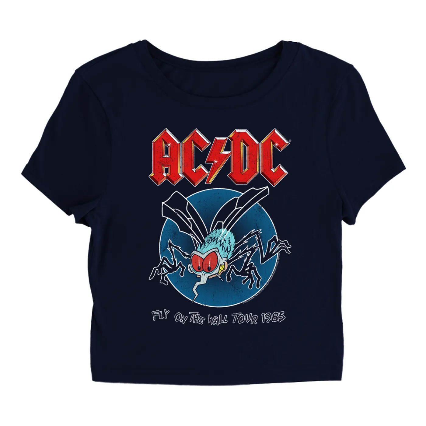 AC/DC Women's T-Shirt | 1985 Fly On The Wall Tour ACDC Baby Tee