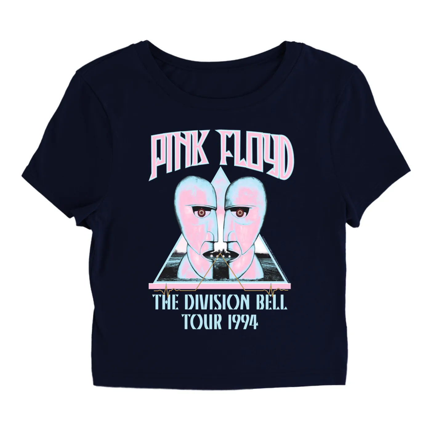 Pink Floyd Women's T-Shirt | Colorful Division Bell 1994 Tour Design Pink Floyd Baby Tee