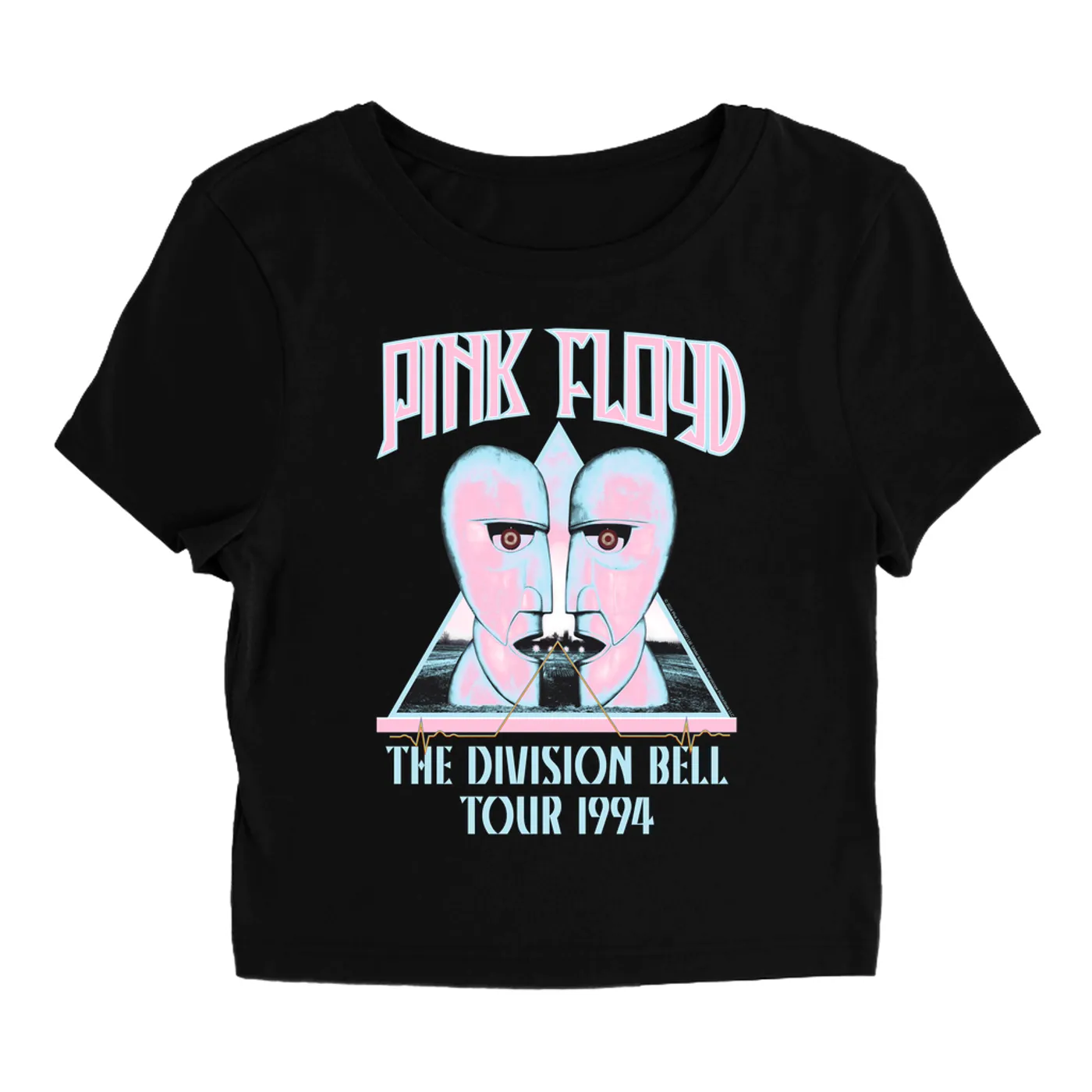 Pink Floyd Women's T-Shirt | Colorful Division Bell 1994 Tour Design Pink Floyd Baby Tee