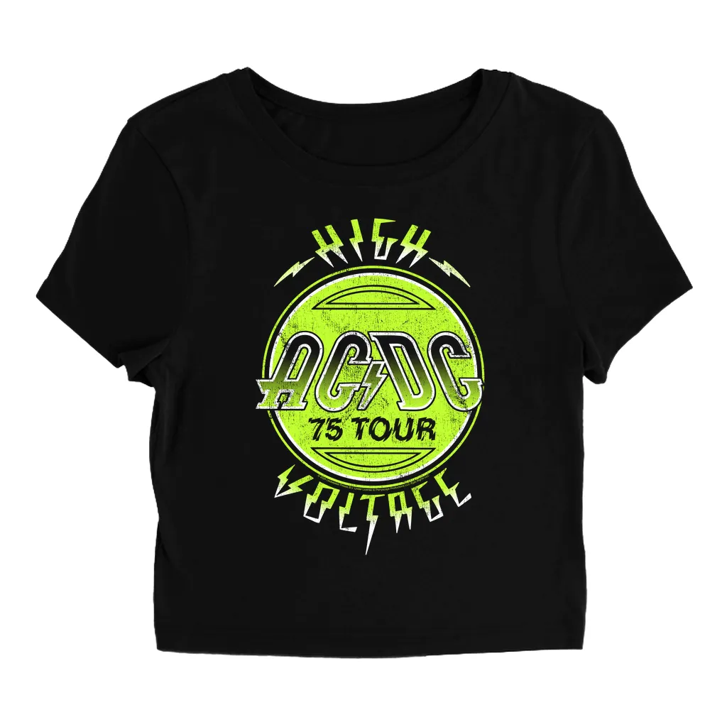 Women's T-Shirt | Electric Green High Voltage Design (Equineop Exclusive) Baby Tee