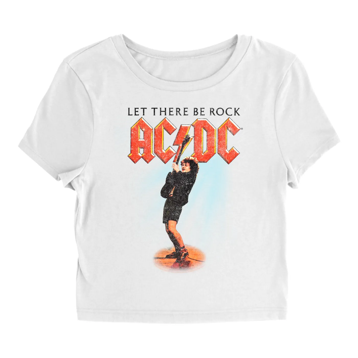 AC/DC Women's T-Shirt | Let There Be Rock Album Cover Design ACDC Baby Tee