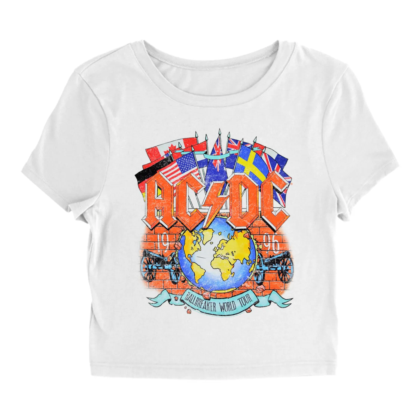 AC/DC Women's T-Shirt | Ballbreaker World Tour 1996 ACDC Baby Tee