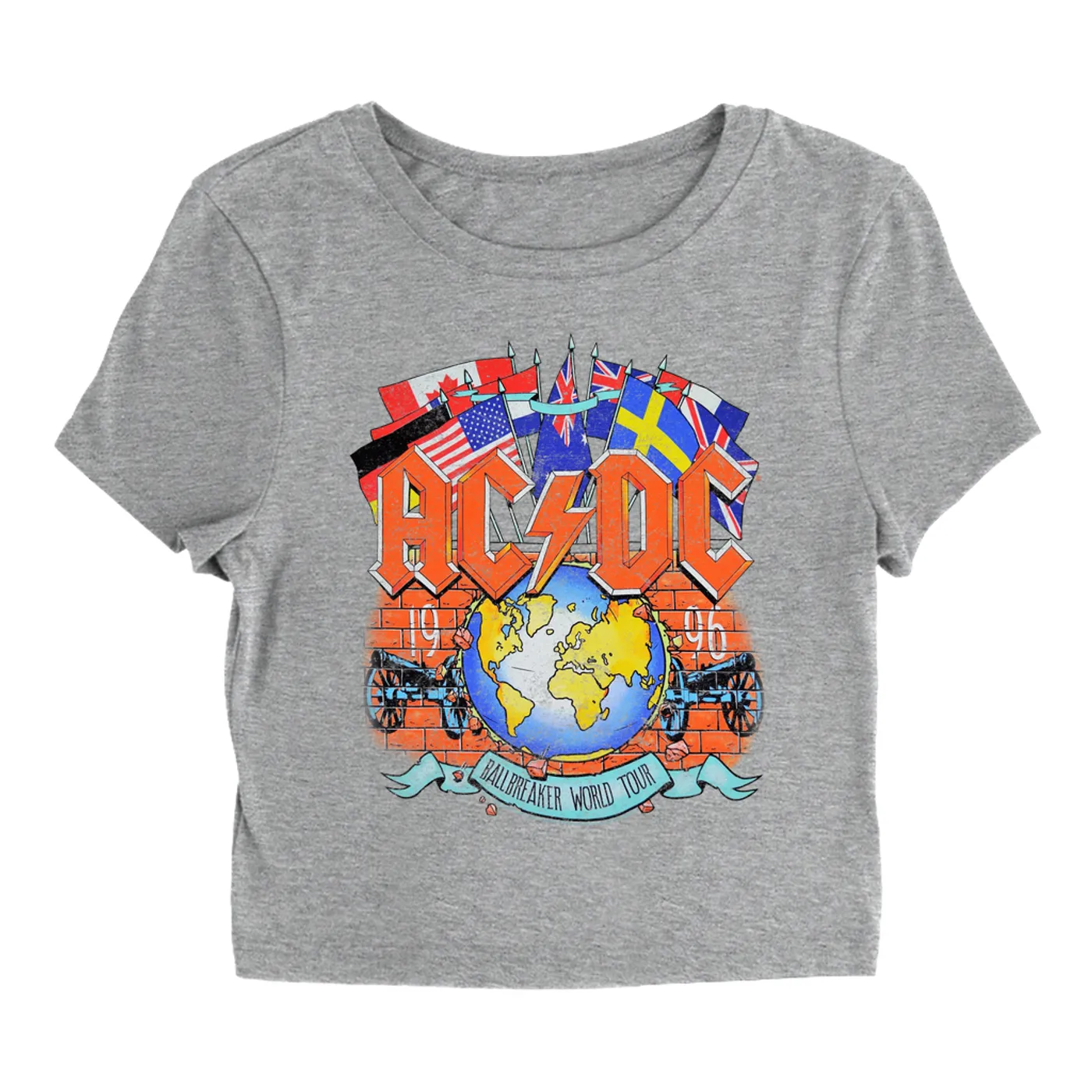 AC/DC Women's T-Shirt | Ballbreaker World Tour 1996 ACDC Baby Tee