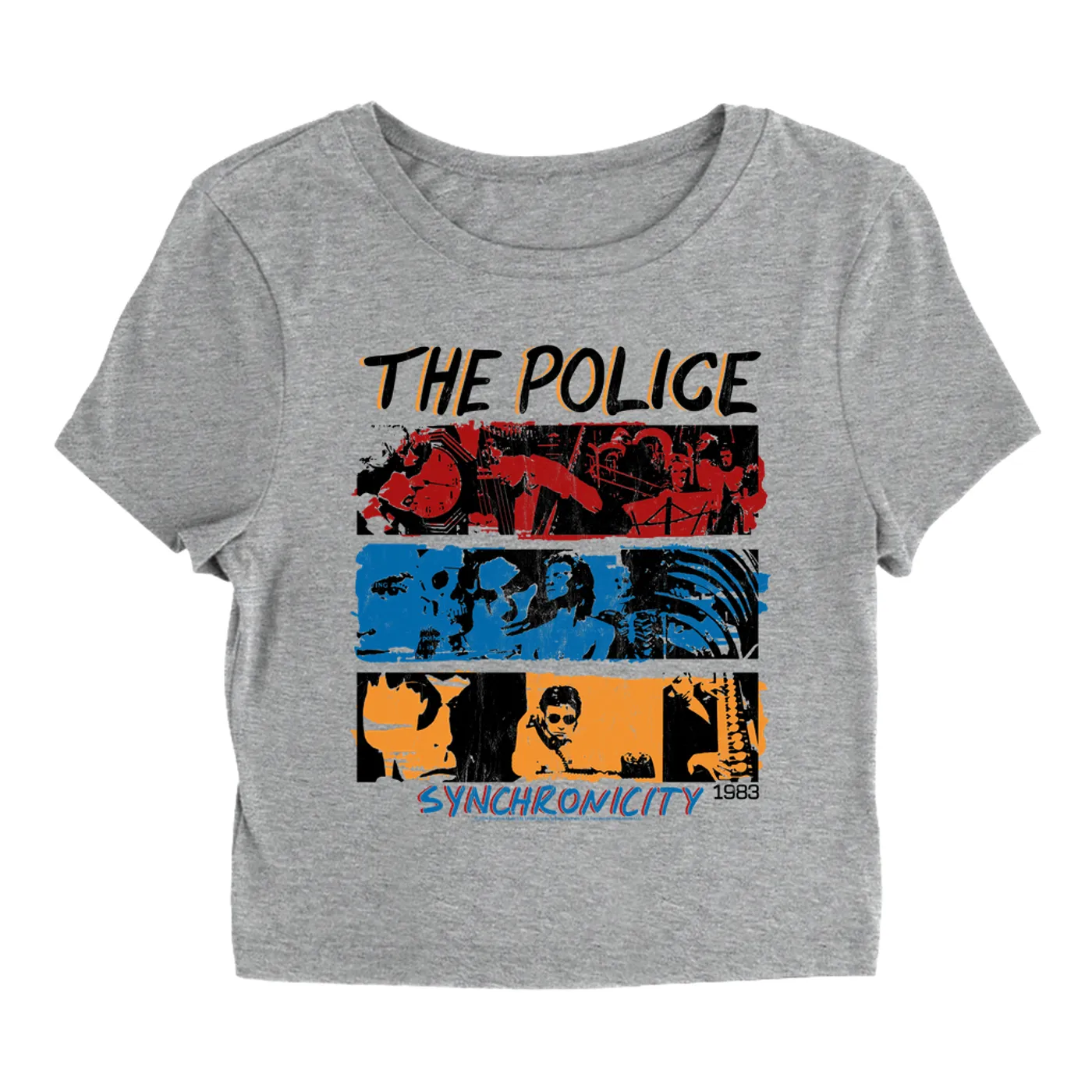 The Police Women's T-Shirt | 1983 Synchronicity Tour Distressed (Merchbar Exclusive) The Police Baby Tee