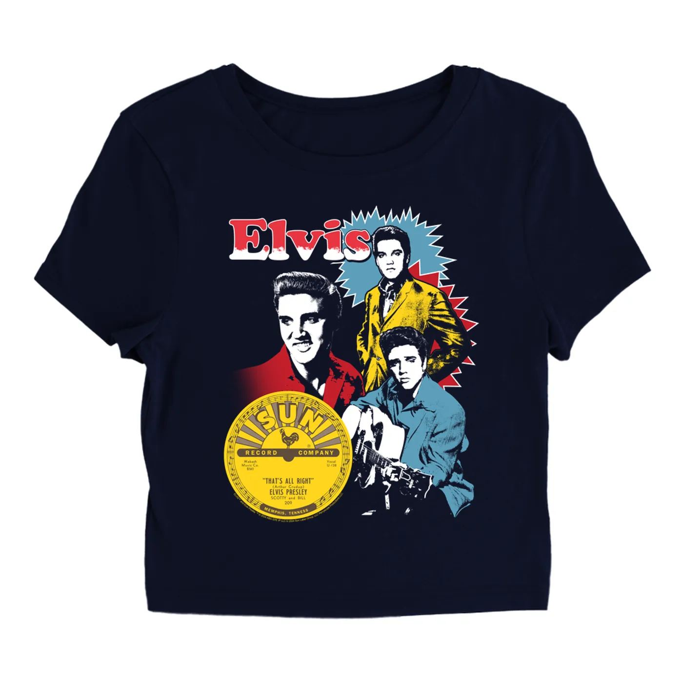 Sun Records Women's T-Shirt | That's All Right Photo Collage Sun Records Baby Tee