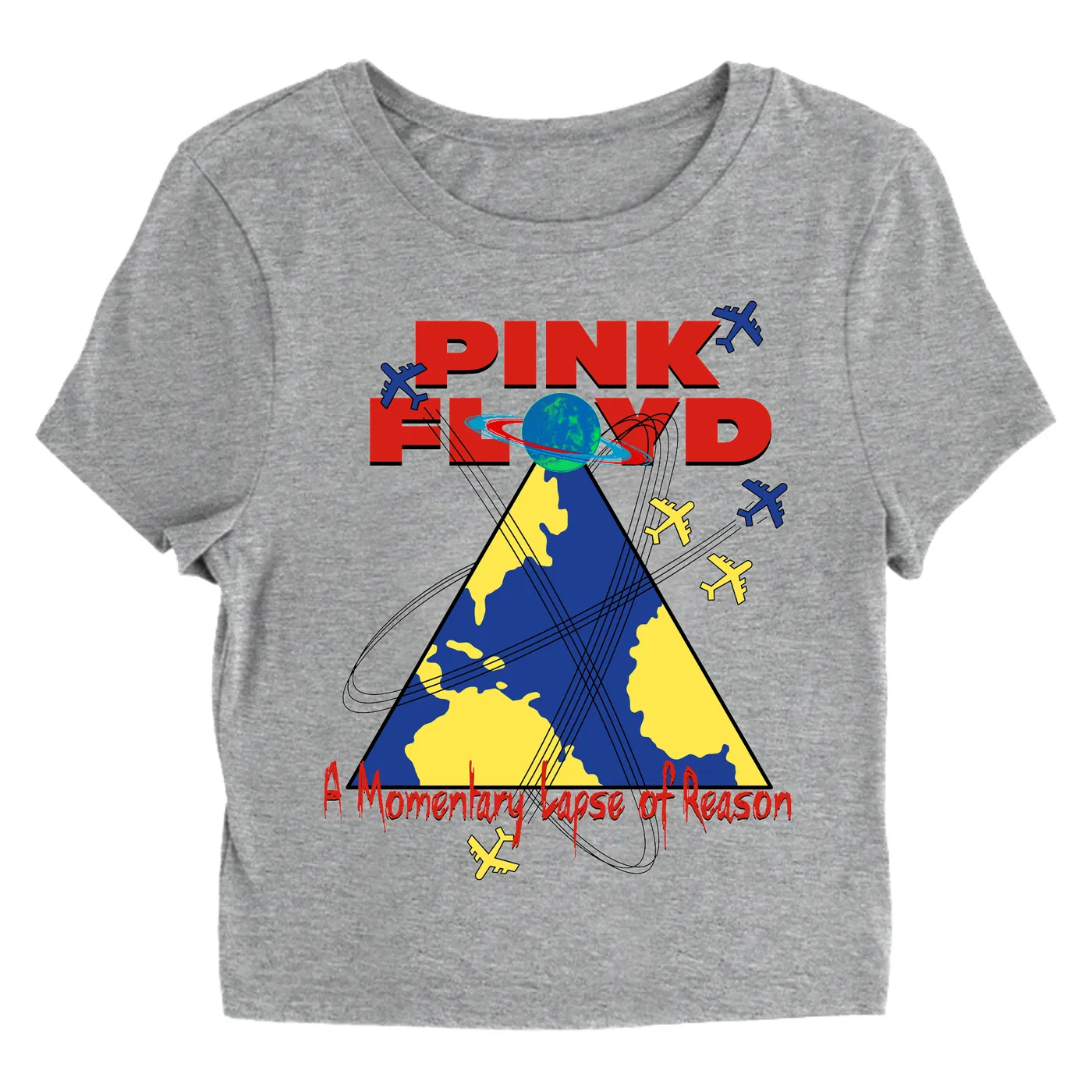 Pink Floyd Women's T-Shirt | A Momentary Lapse Of Reason Tour Pink Floyd Baby Tee