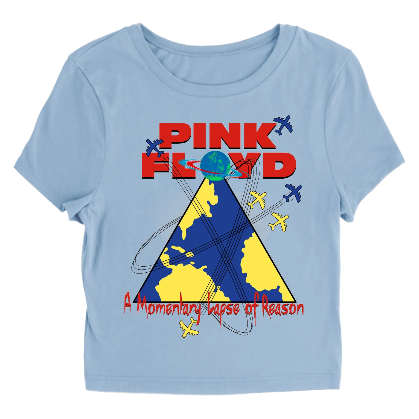 Pink Floyd Women's T-Shirt | A Momentary Lapse Of Reason Tour Pink Floyd Baby Tee