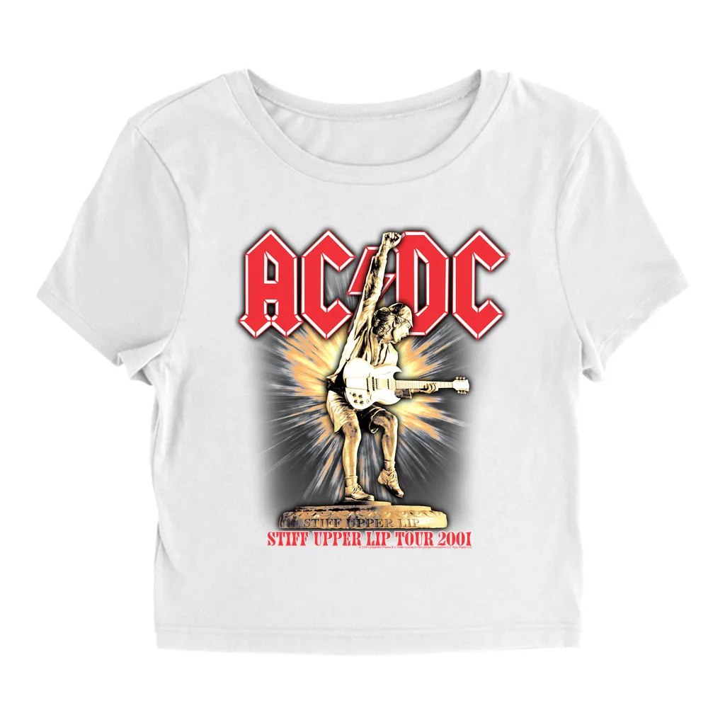 Women's T-Shirt | Angus Guitar Rock N' Roll Starburst (Equineop Exclusive) Baby Tee