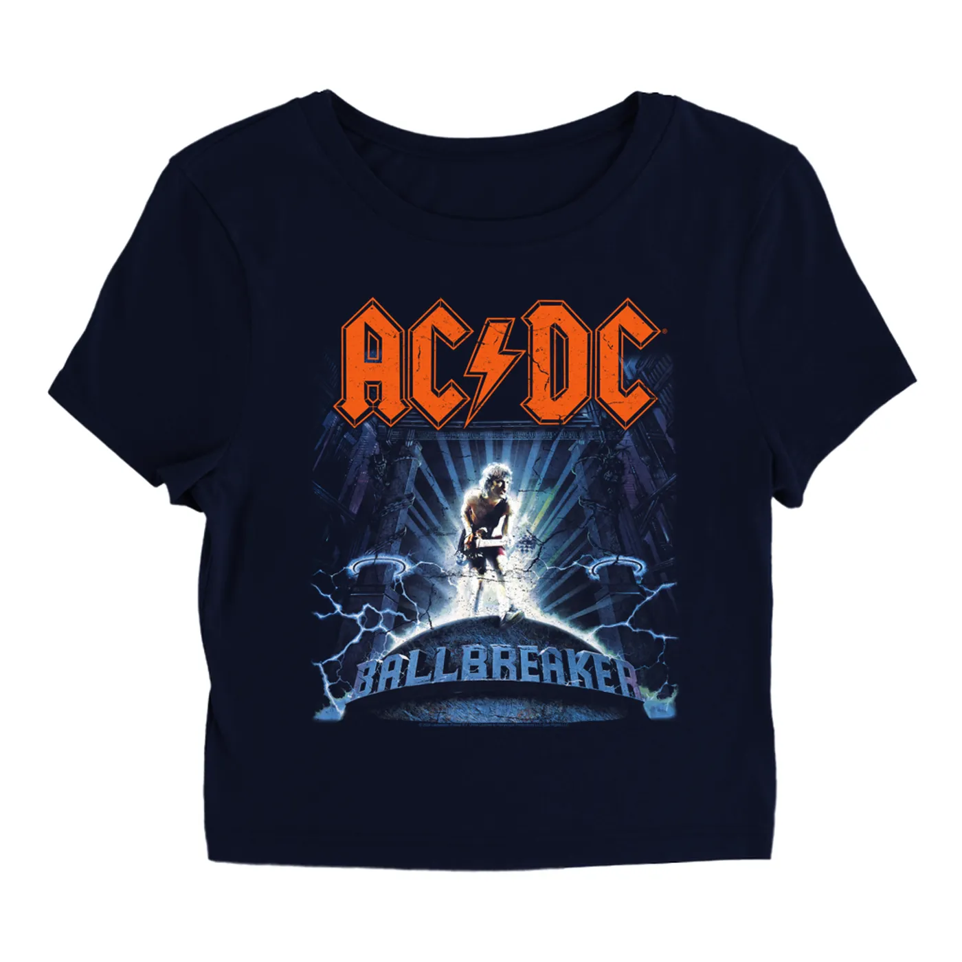 AC/DC Women's T-Shirt | Ballbreaker Album Design Distressed ACDC Baby Tee