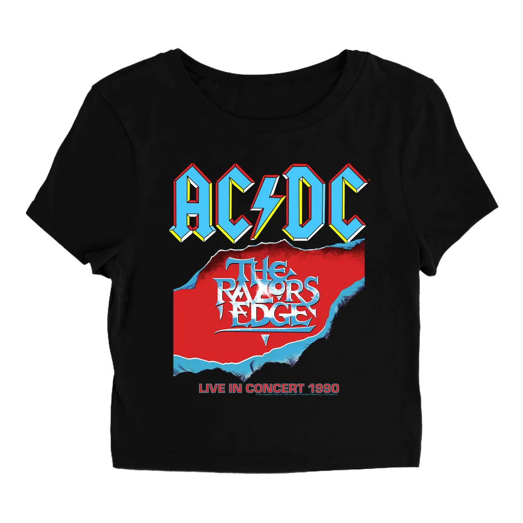 Women's T-Shirt | Bold Primary Color Razors Edge Cover Design Baby Tee