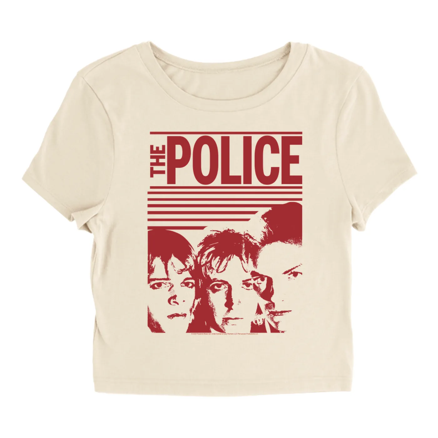 The Police Women's T-Shirt | Red Outlandos Album Design (Merchbar Exclusive) The Police Baby Tee