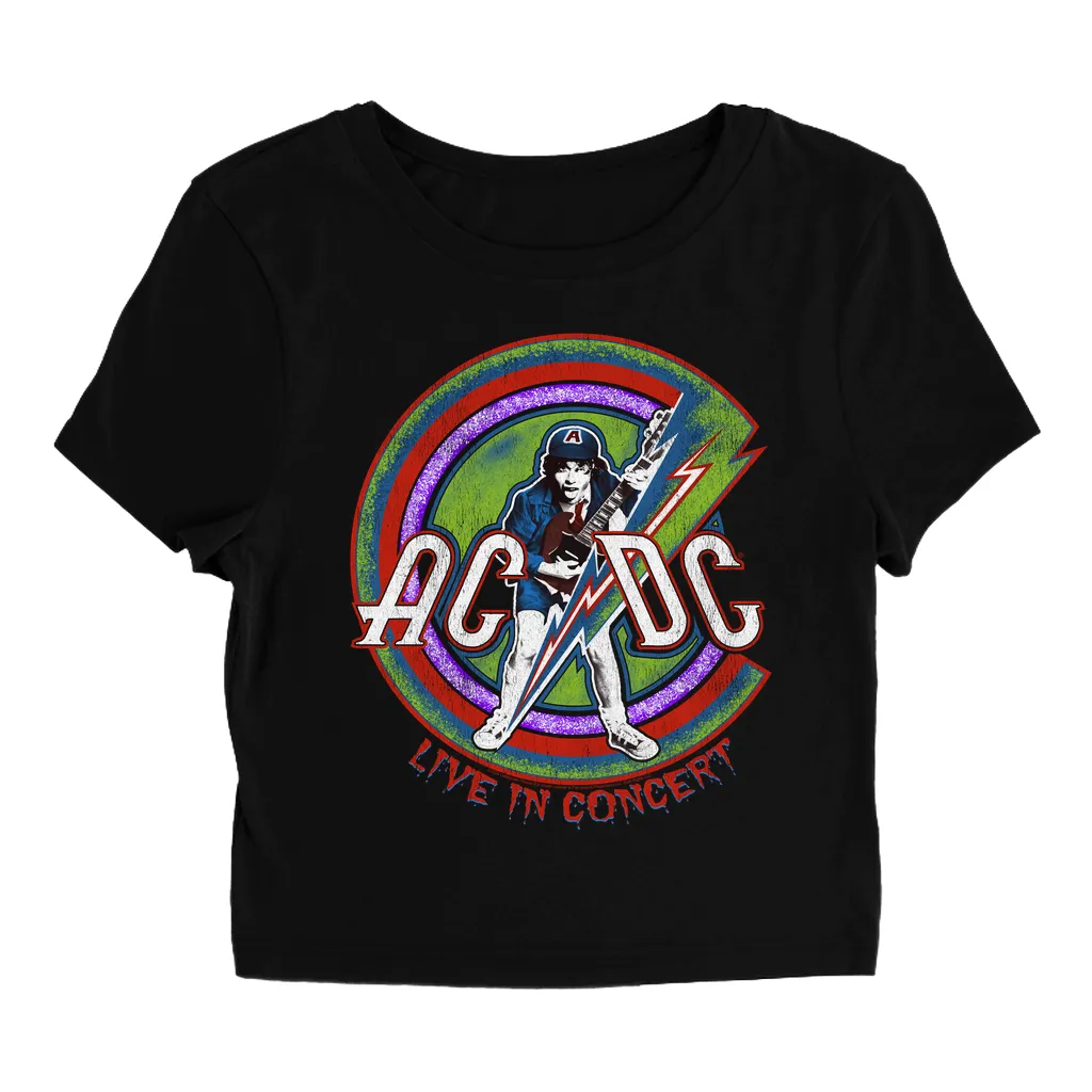Women's T-Shirt | Retro Stitched Live In Concert Reissue Baby Tee