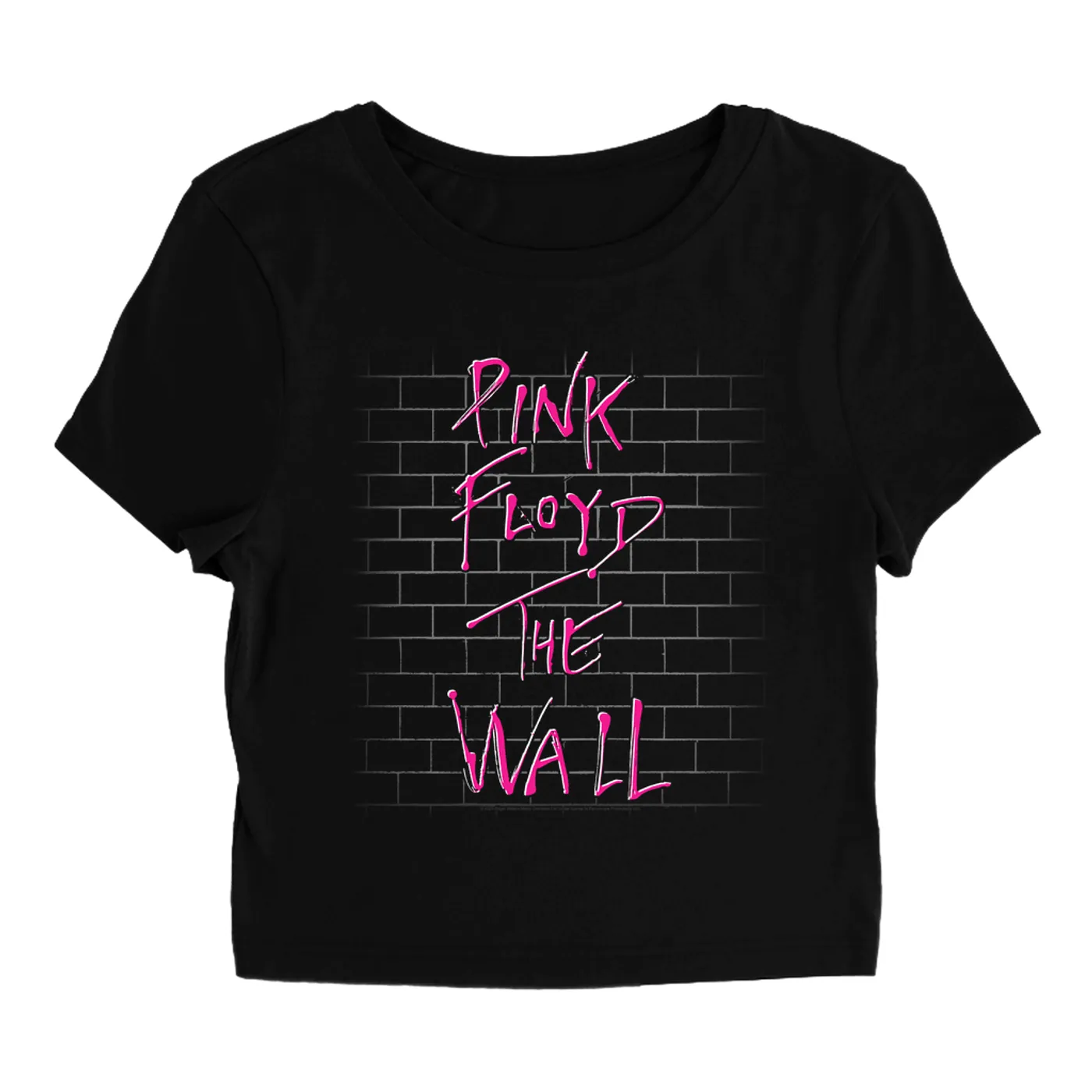 Pink Floyd Women's T-Shirt | Hot Pink The Wall Pink Floyd Baby Tee