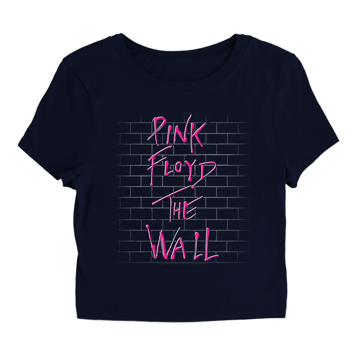 Pink Floyd Women's T-Shirt | Hot Pink The Wall Pink Floyd Baby Tee