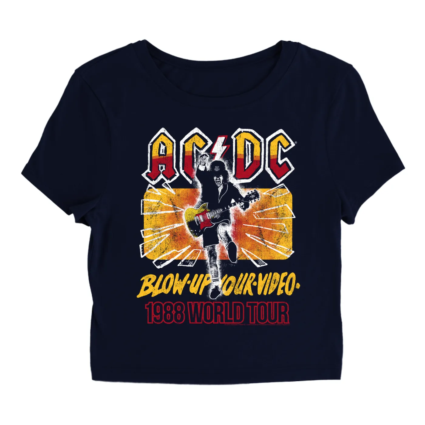 AC/DC Women's T-Shirt | Blow Up Your Video 1988 World Tour ACDC Baby Tee
