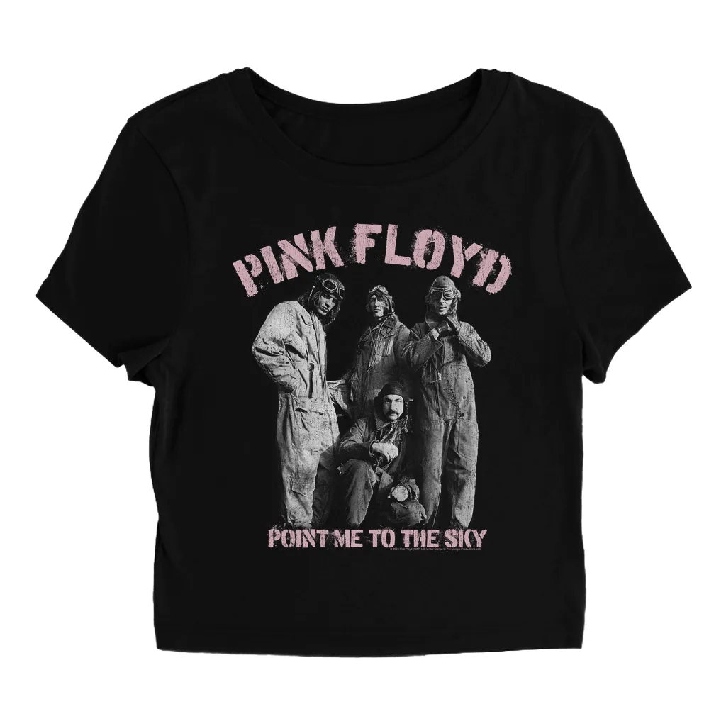 Women's T-Shirt | Point Me To The Sky Pink Design Distressed (Equineop Exclusive) Baby Tee