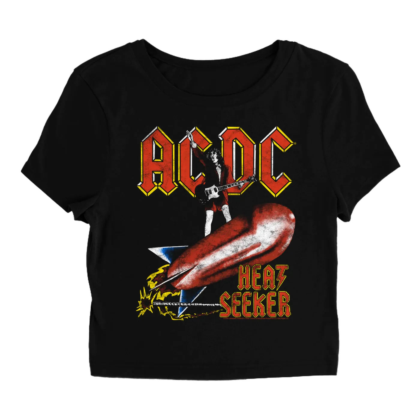 AC/DC Women's T-Shirt | Heat Seeker Album Design ACDC Baby Tee