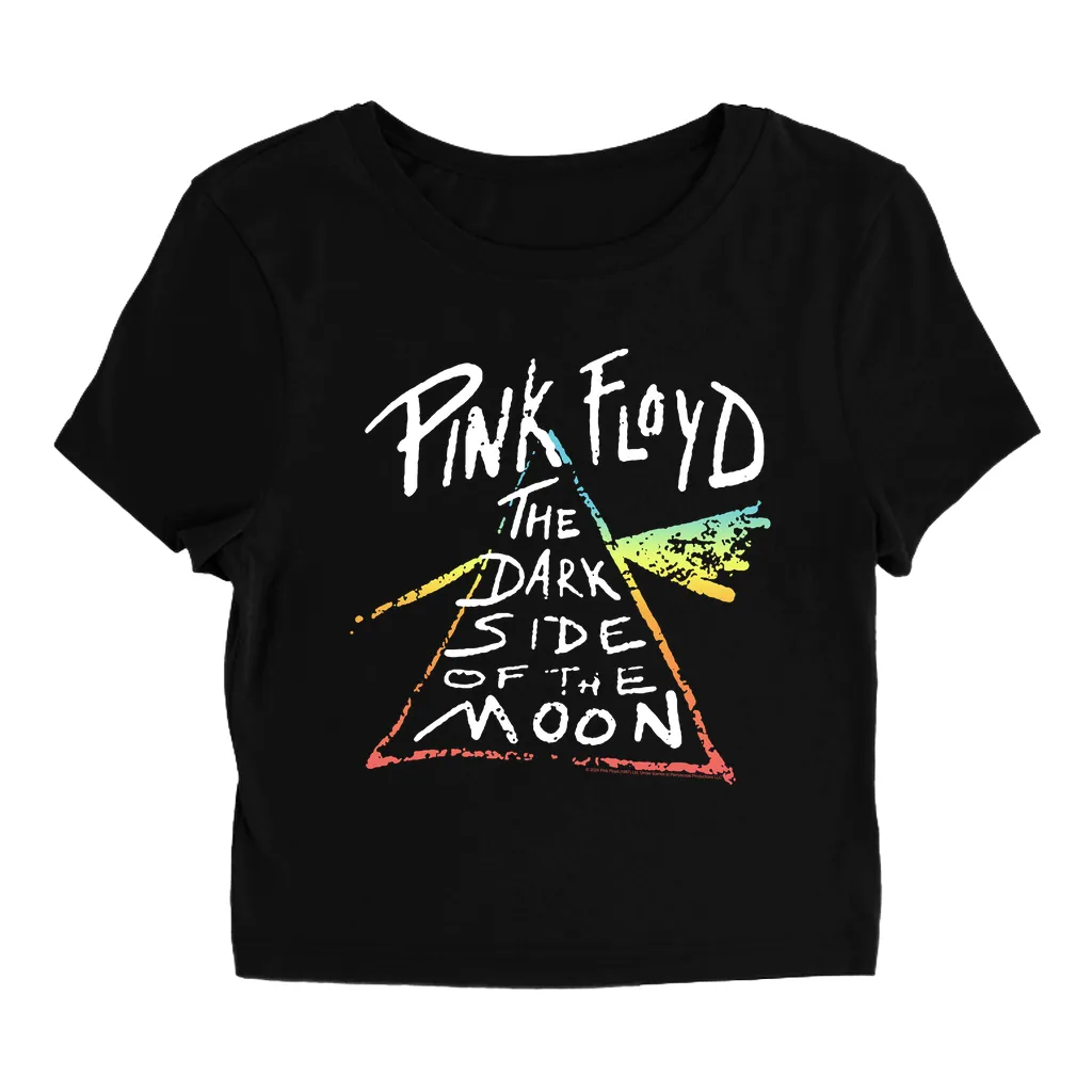 Women's T-Shirt | Color Sketch Dark Side Of The Moon Ombre Baby Tee