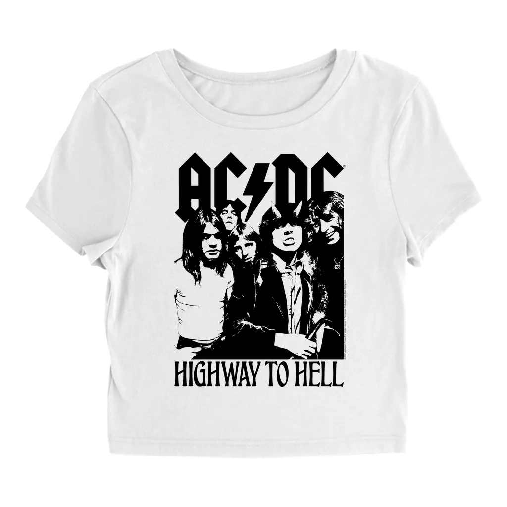 Women's T-Shirt | Highway To Hell Retro Black Baby Tee