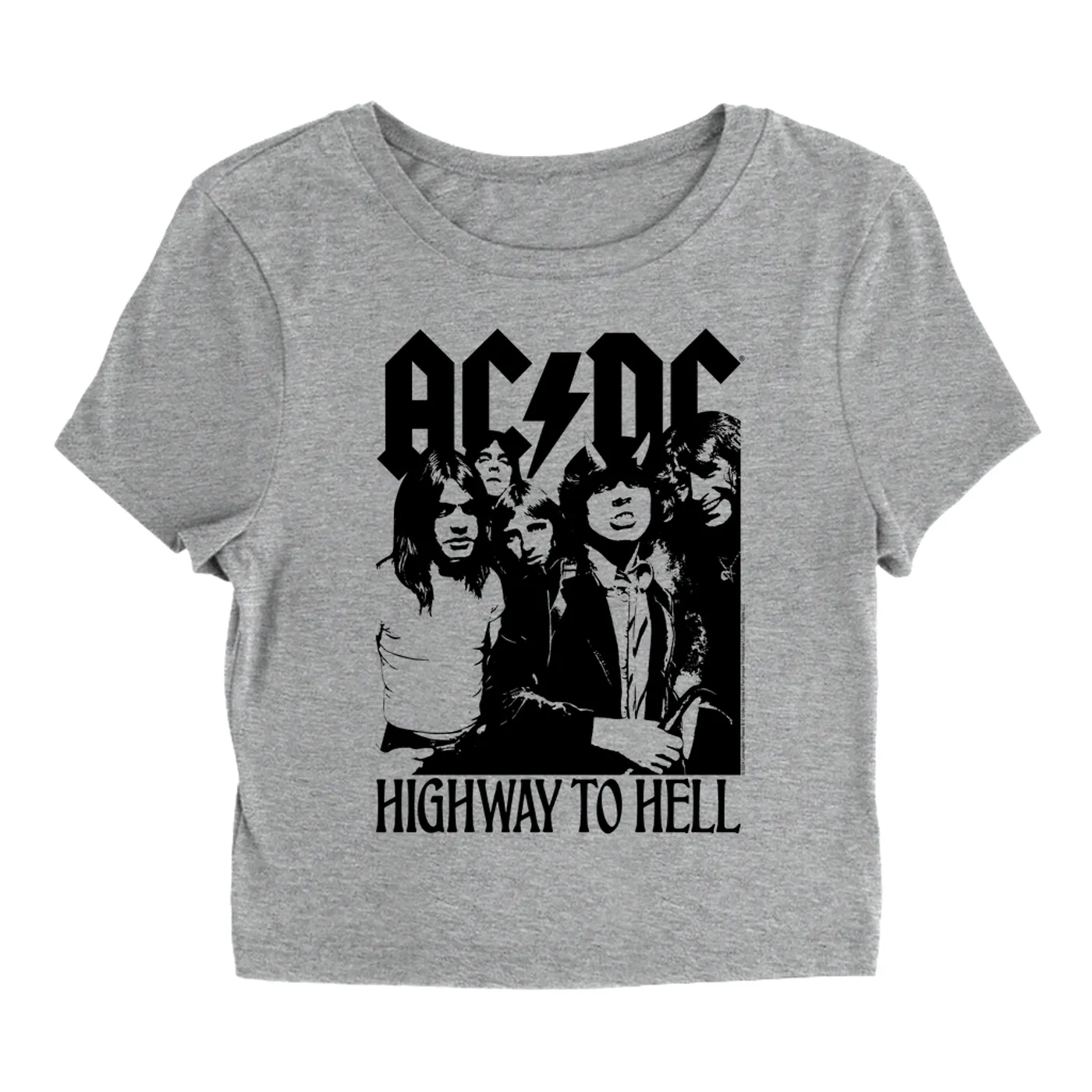 AC/DC Women's T-Shirt | Highway To Hell Retro Black ACDC Baby Tee