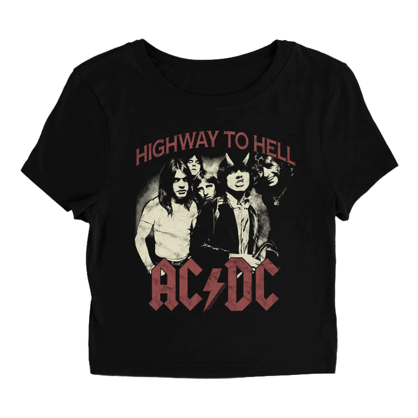 AC/DC Women's T-Shirt | Highway To Hell Retro ACDC Baby Tee