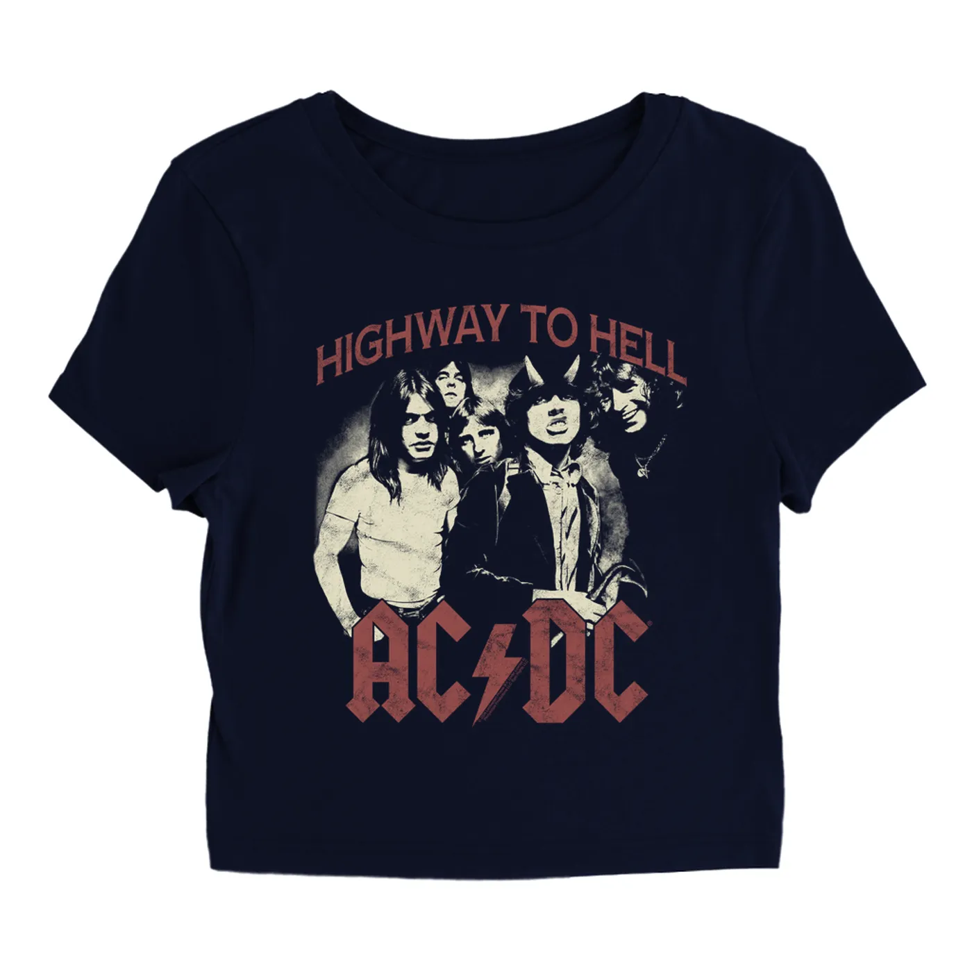 AC/DC Women's T-Shirt | Highway To Hell Retro ACDC Baby Tee