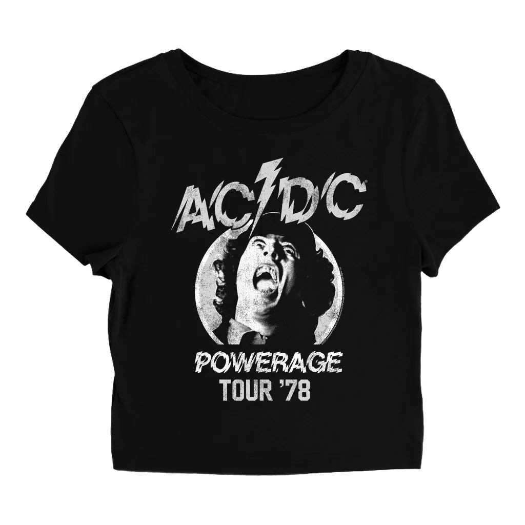 Women's T-Shirt | 1978 Powerage Tour Image Distressed (Equineop Exclusive) Baby Tee