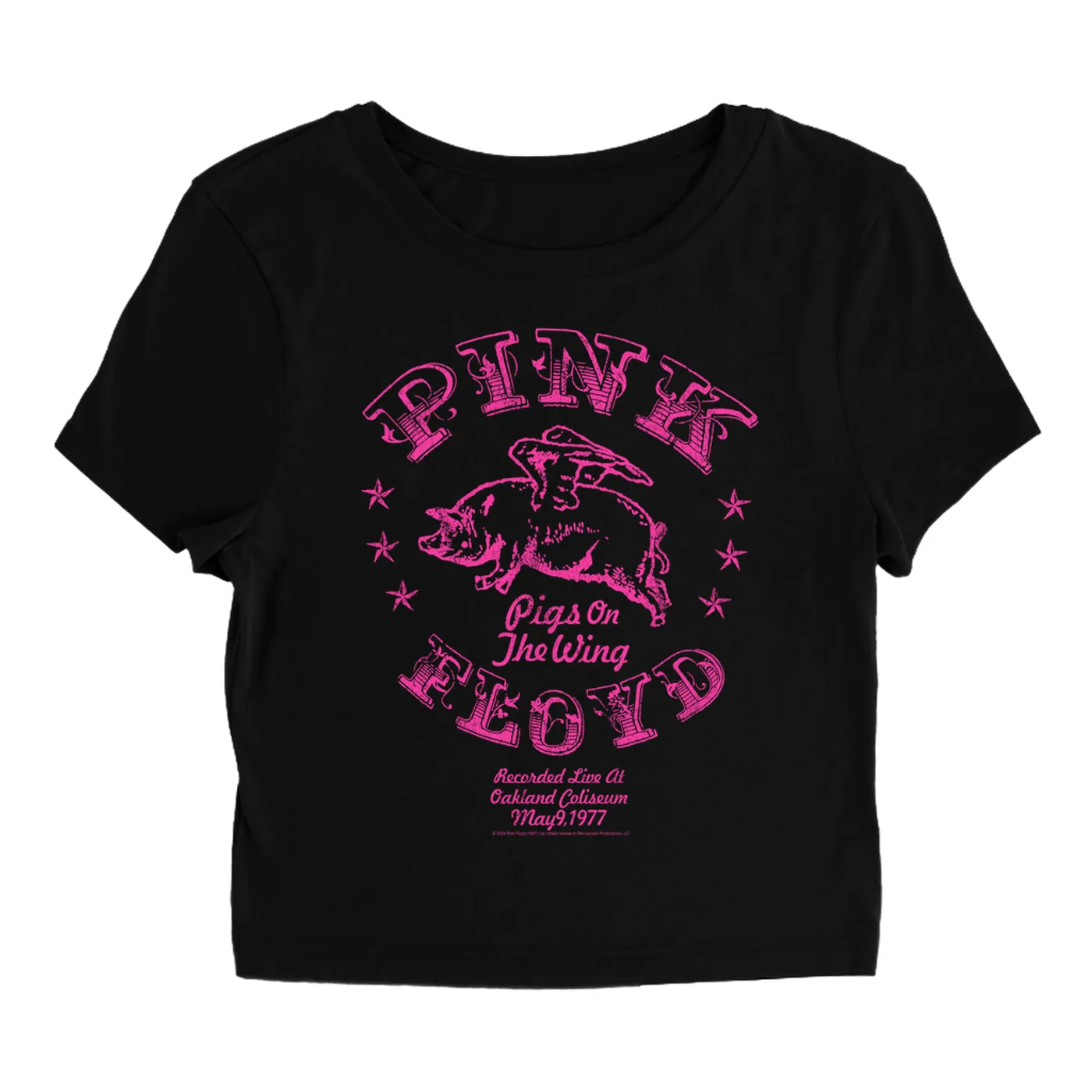 Pink Floyd Women's T-Shirt | Pigs On The Wing Pink Floyd Baby Tee