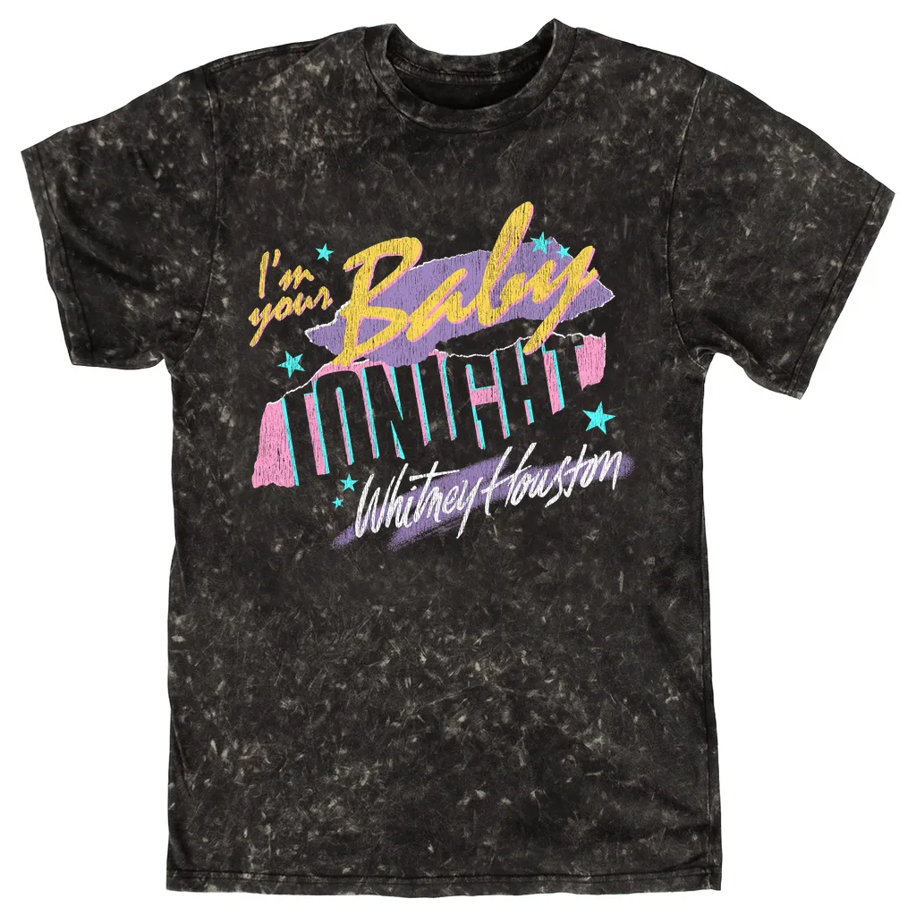 T-shirt | Colorful I'm Your Baby Tonight Distressed Mineral Wash Shirt