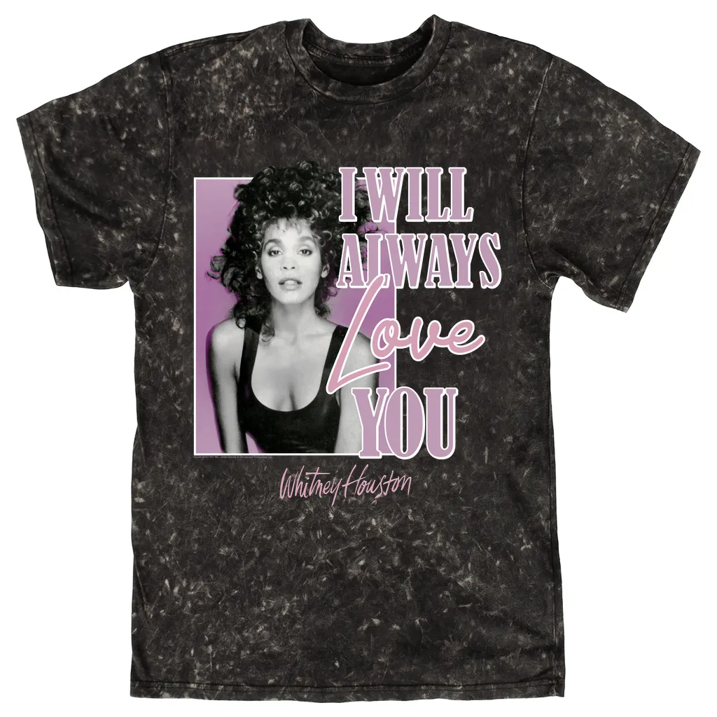T-shirt | Purple I Will Always Love You Design Mineral Wash Shirt
