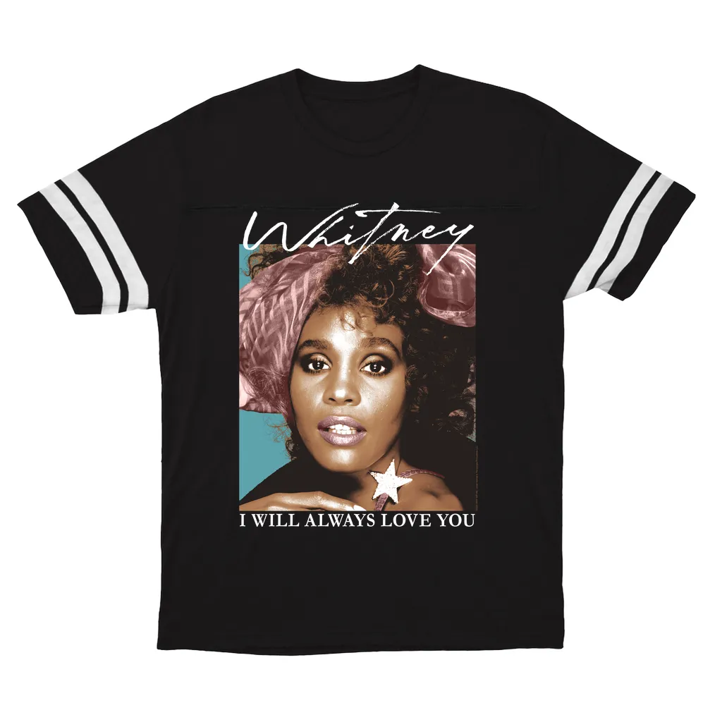 T-Shirt | 1987 Whitney Pastel Image Distressed Football Shirt