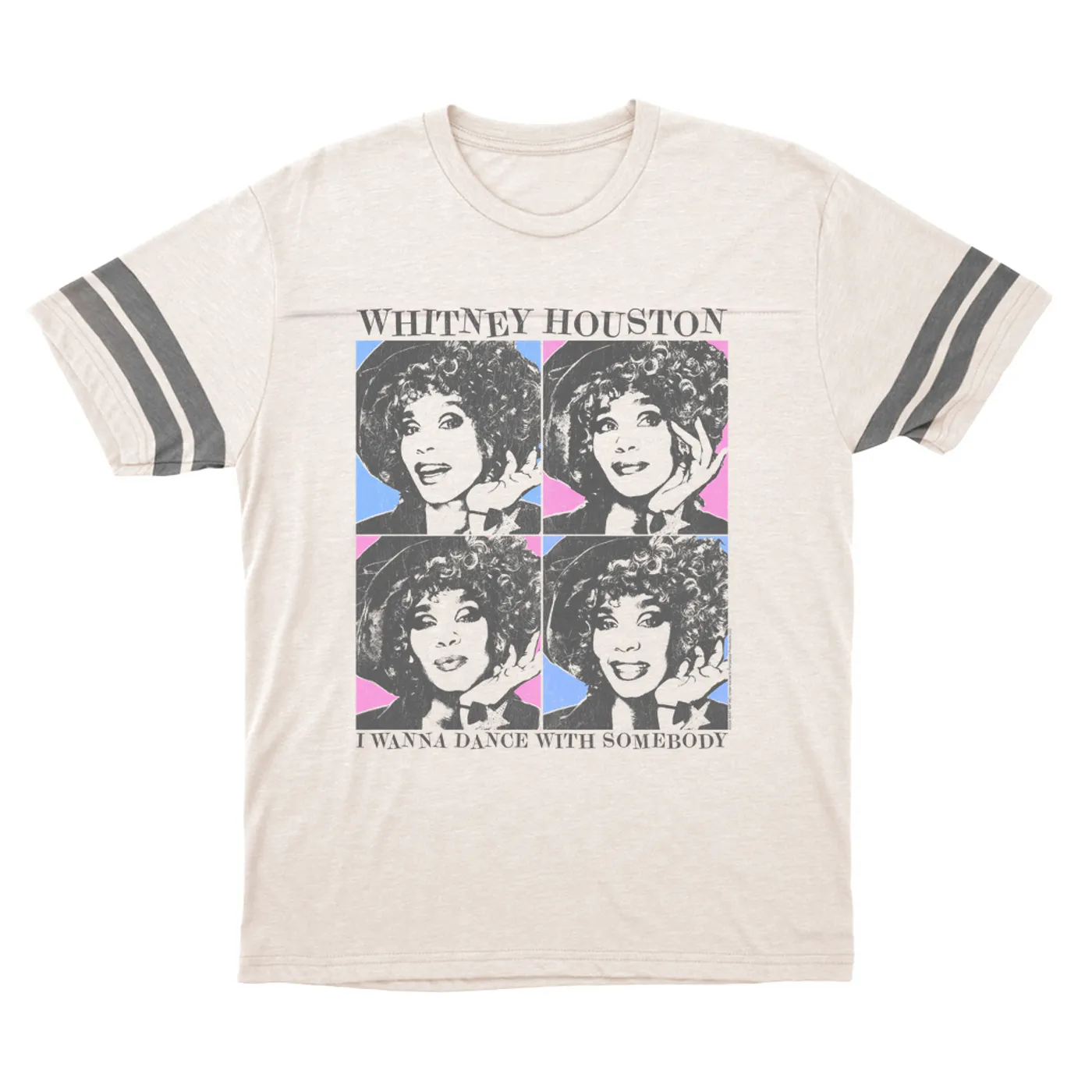 Whitney Houston T-Shirt | I Wanna Dance Colorful Pop Art Whitney Houston Football Shirt