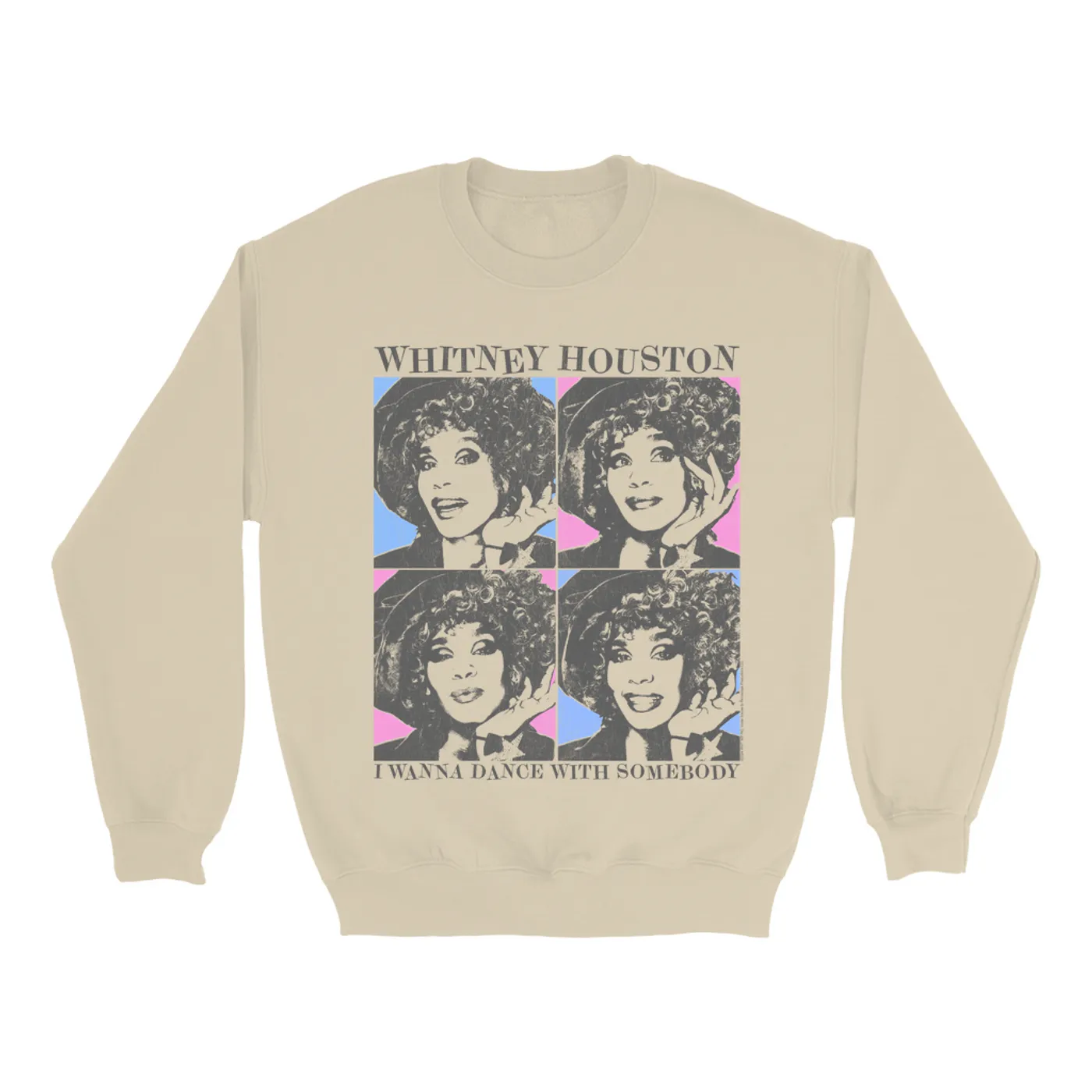 Whitney Houston Sweatshirt | I Wanna Dance Colorful Pop Art Whitney Houston Sweatshirt