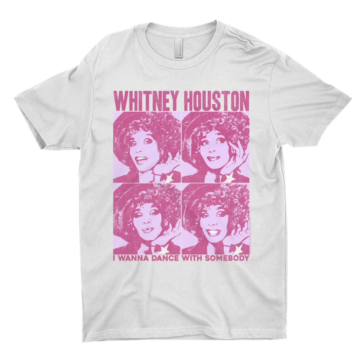Whitney Houston T-Shirt | I Wanna Dance Pink Pop Art Whitney Houston Light Shirt