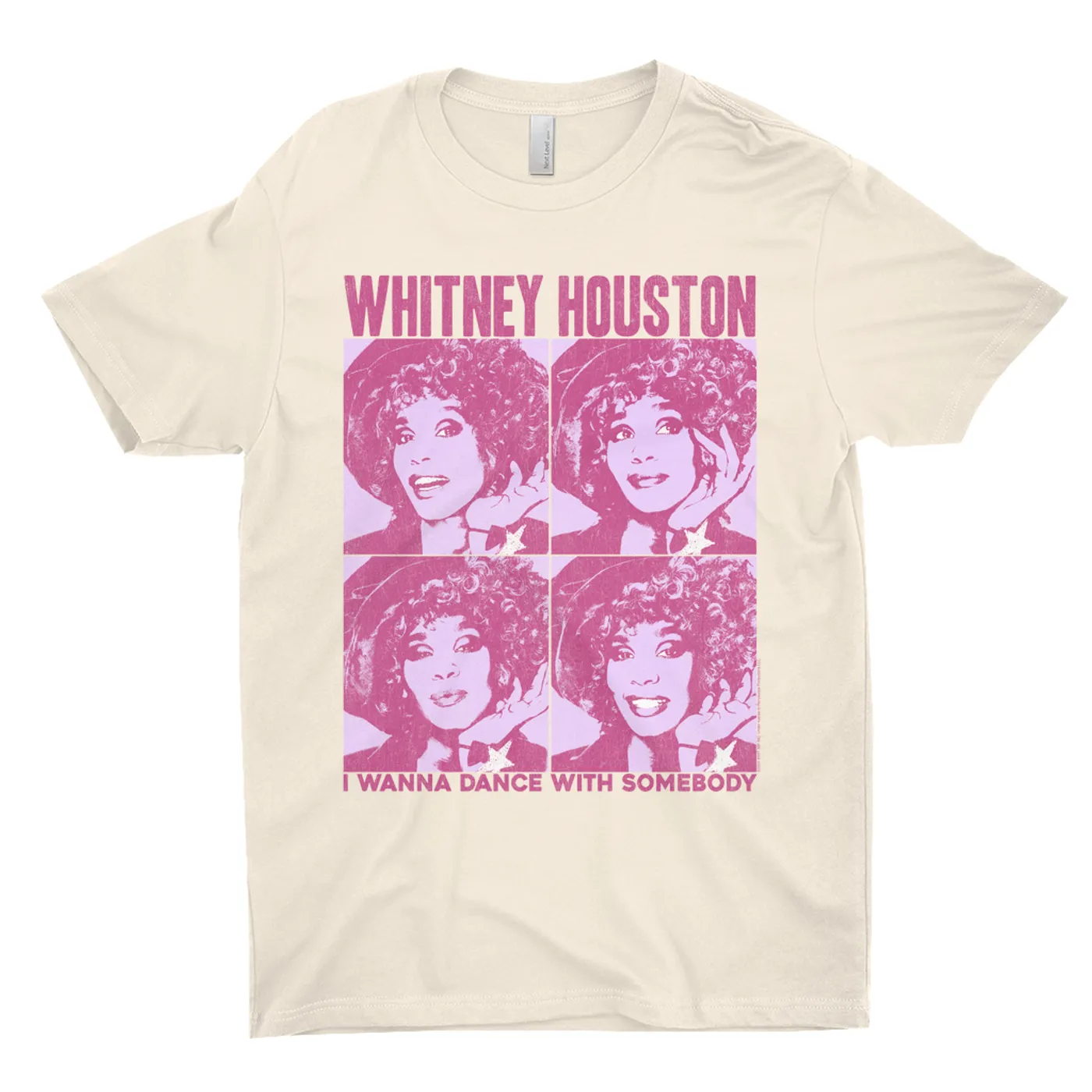 Whitney Houston T-Shirt | I Wanna Dance Pink Pop Art Whitney Houston Light Shirt