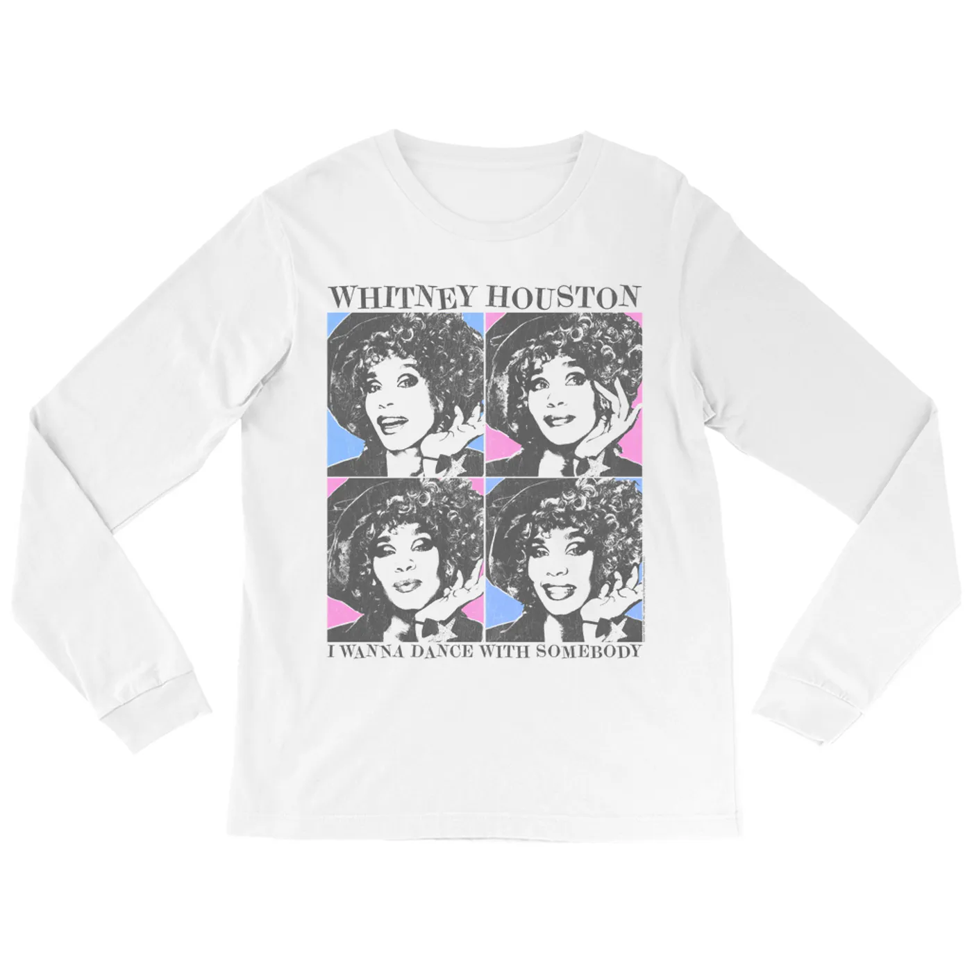 Whitney Houston Long Sleeve Shirt | I Wanna Dance Colorful Pop Art Whitney Houston Shirt