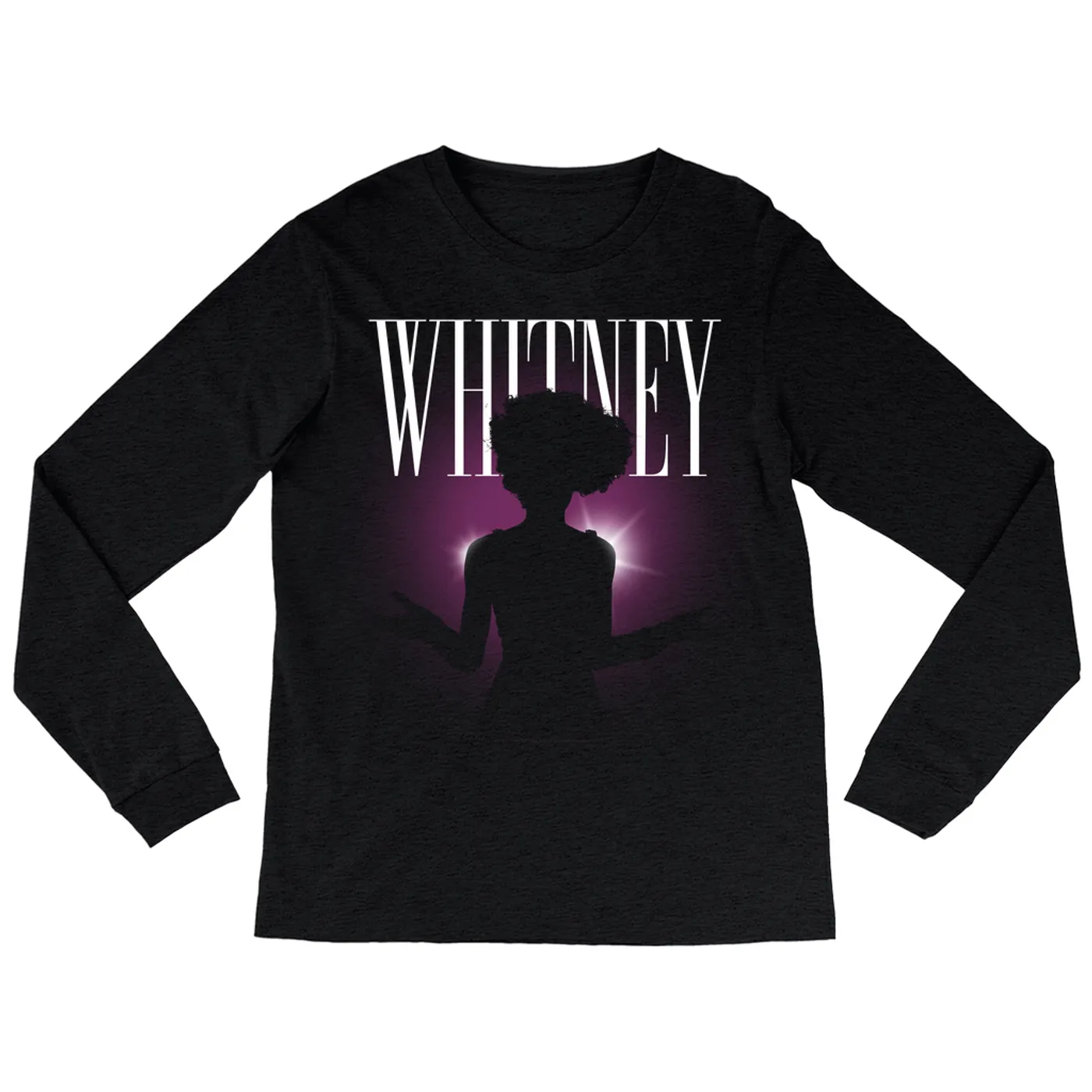 Whitney Houston Long Sleeve Shirt | On Stage Silhouette Whitney Houston Shirt