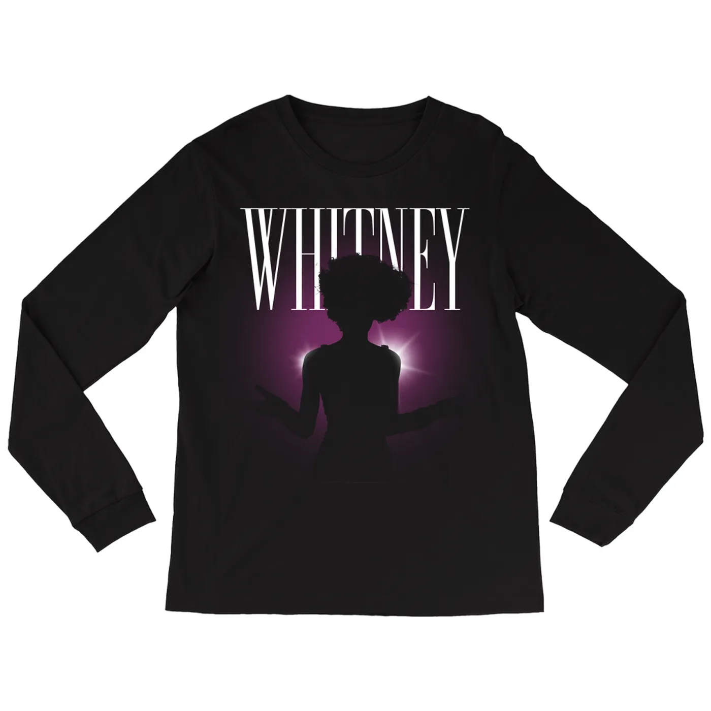 Whitney Houston Long Sleeve Shirt | On Stage Silhouette Whitney Houston Shirt